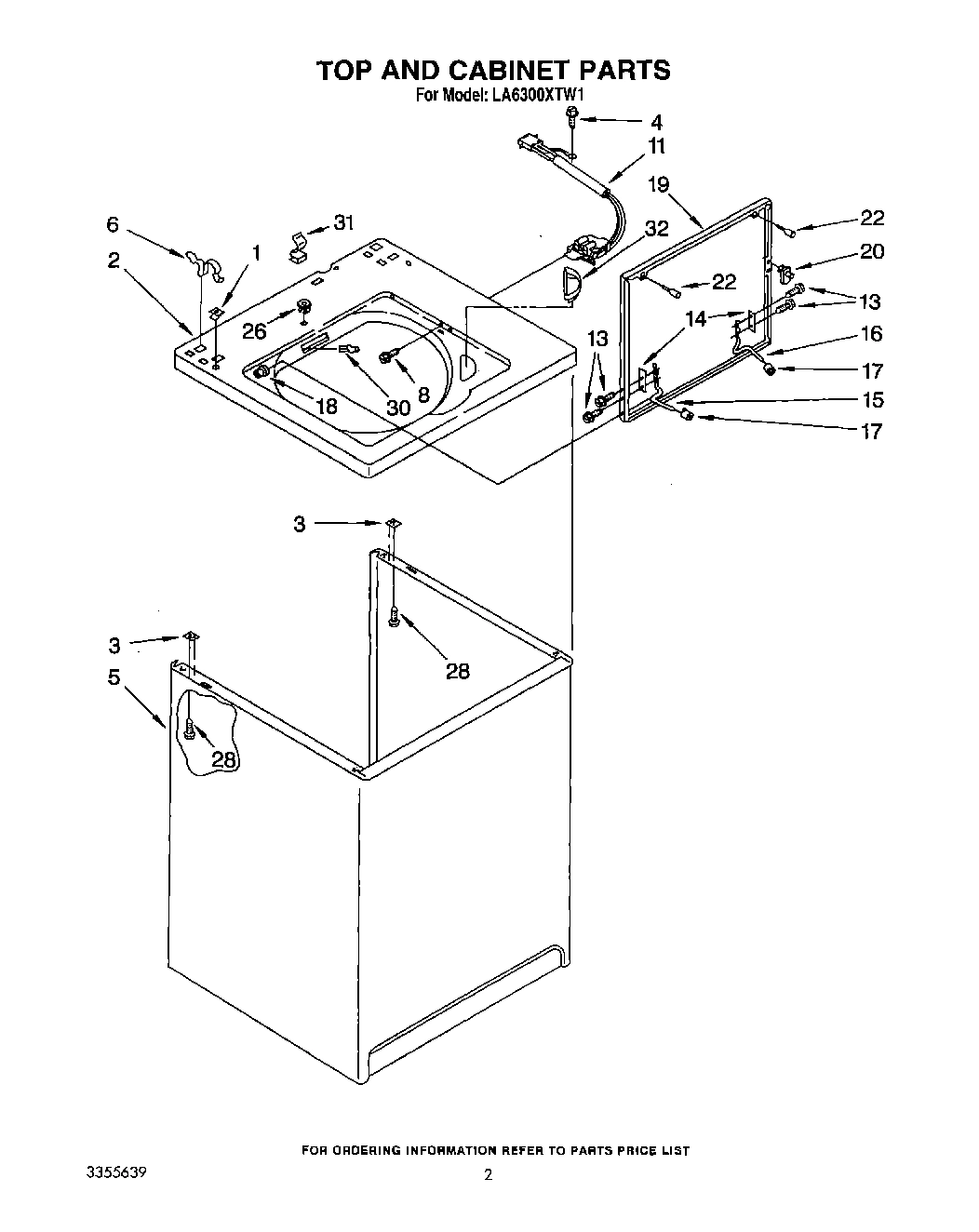 02 - TOP AND CABINET, LIT/OPTIONAL