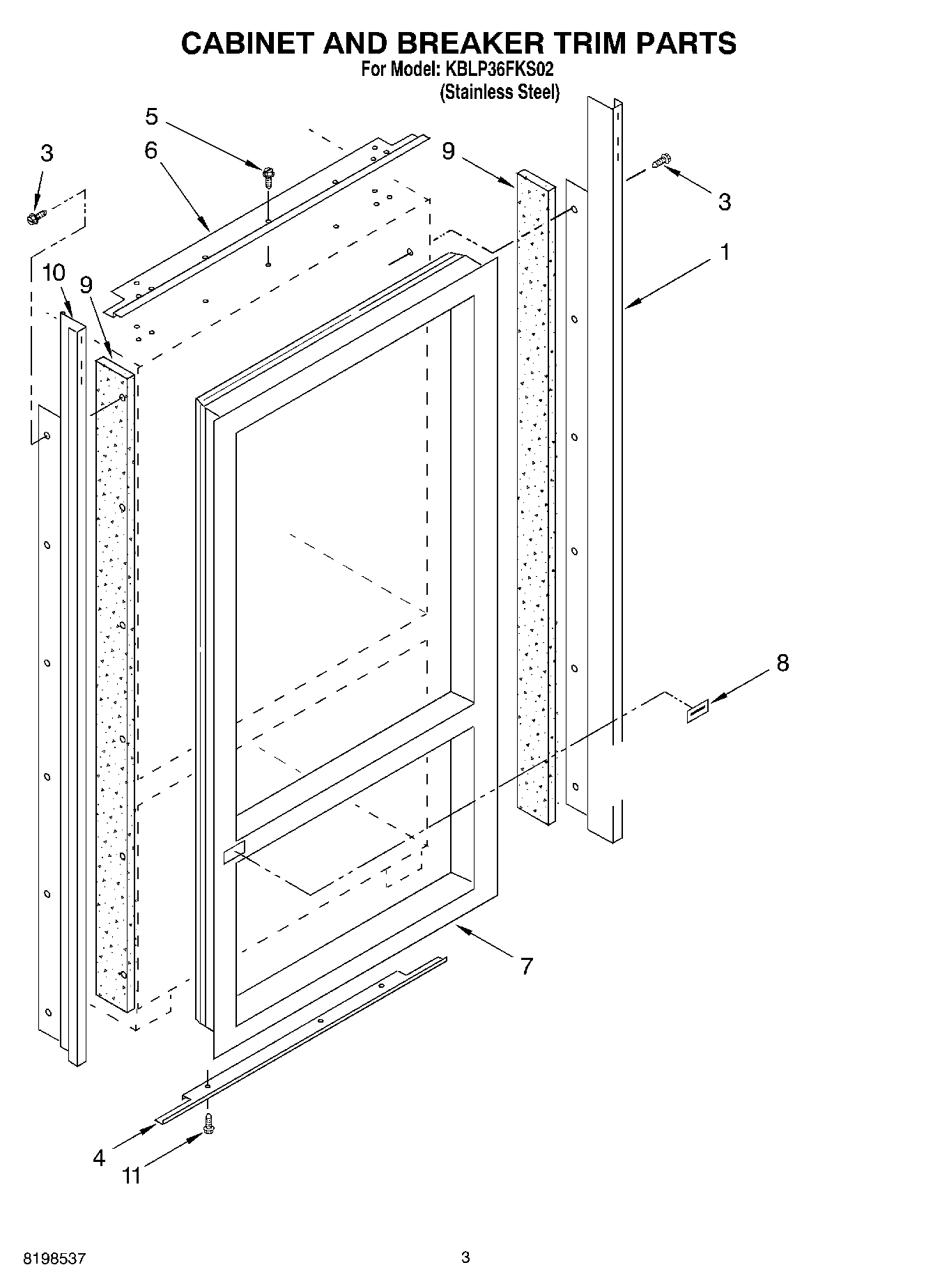 02 - CABINET AND BREAKER TRIM PARTS