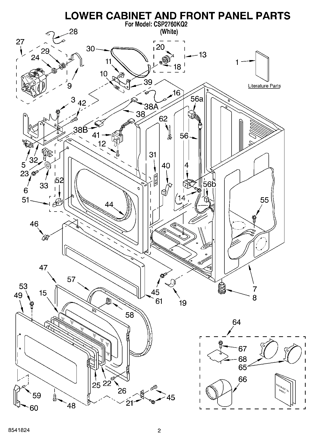 01 - LOWER CABINET AND FRONT PANEL PARTS