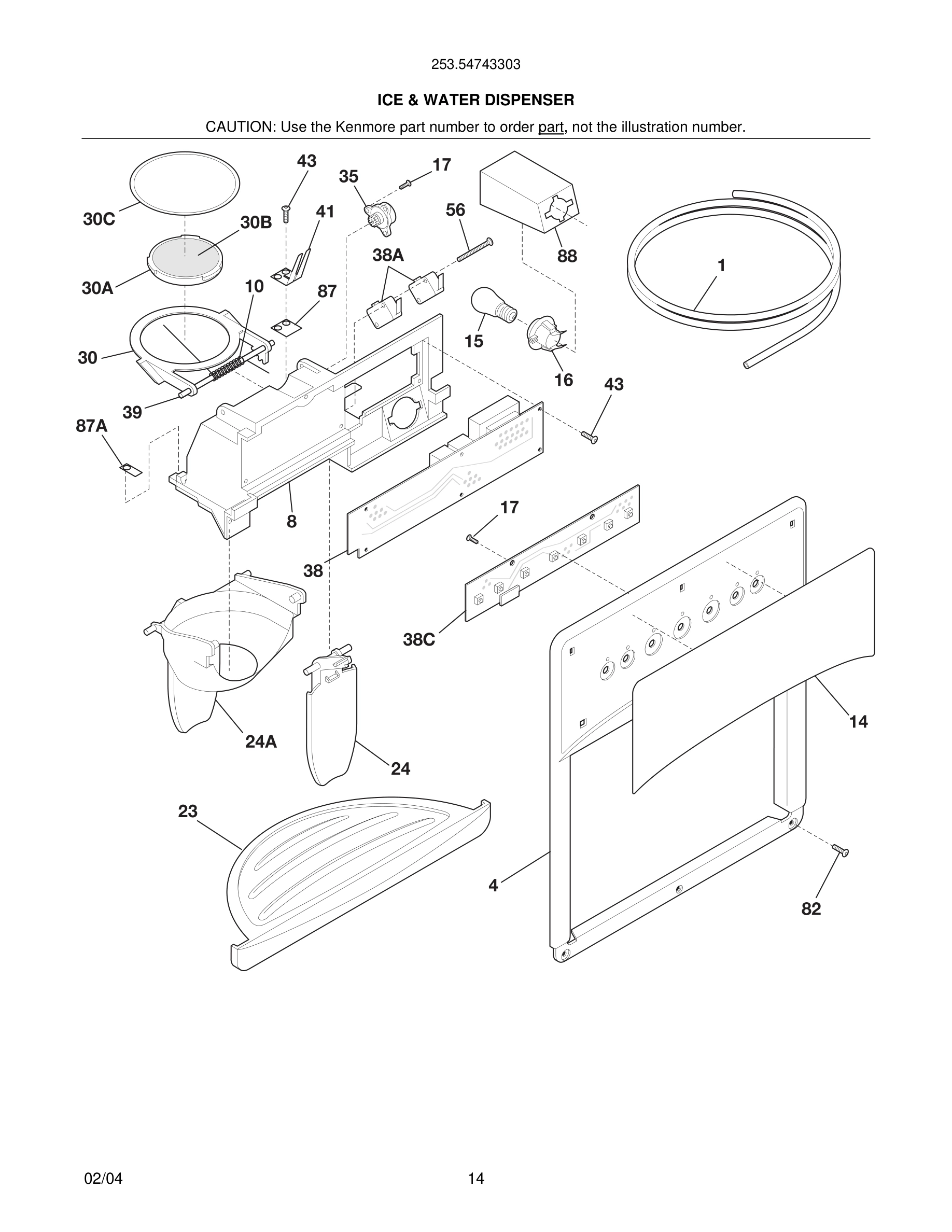 15 - ICE & WATER DISPENSER