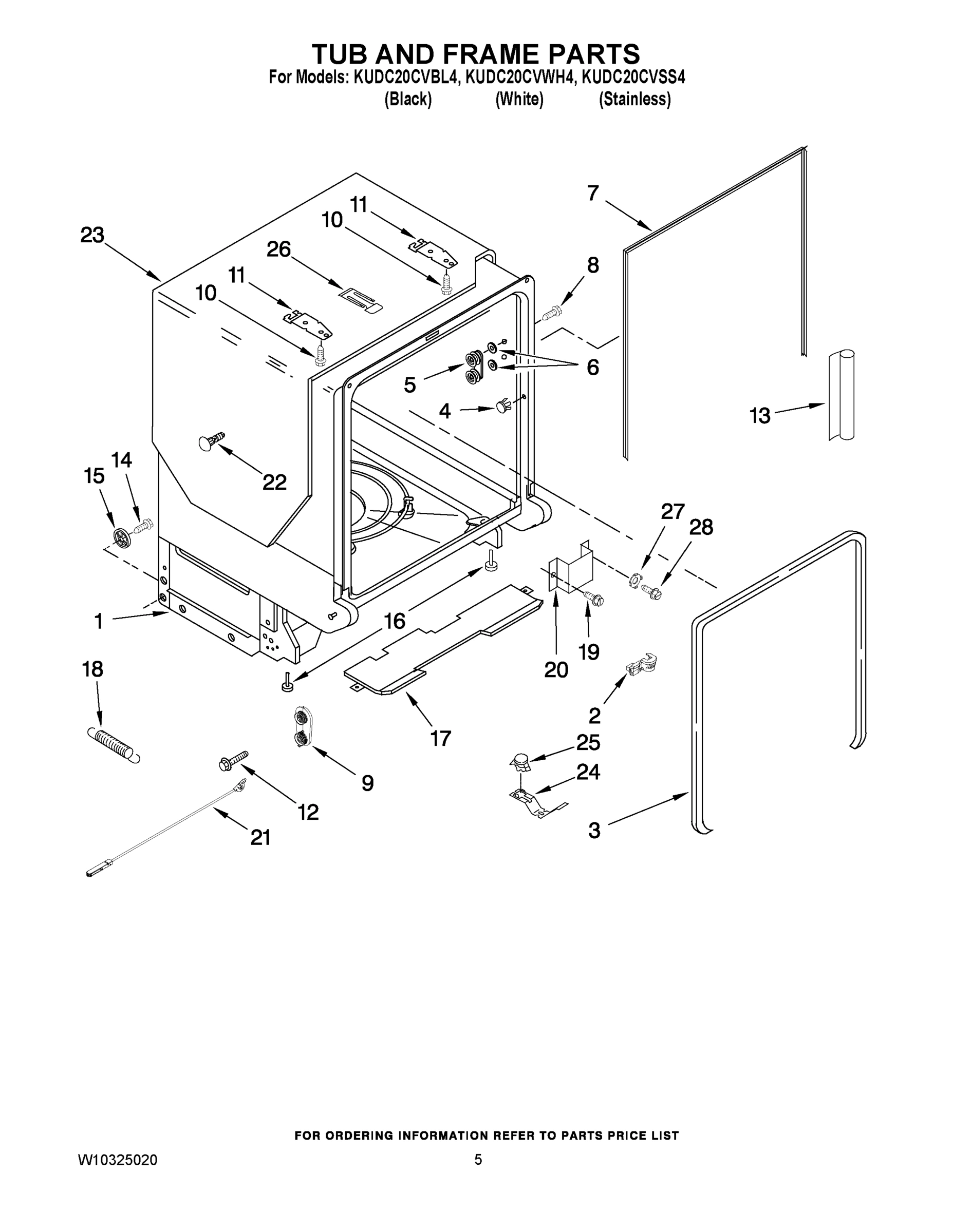 05 - TUB AND FRAME PARTS
