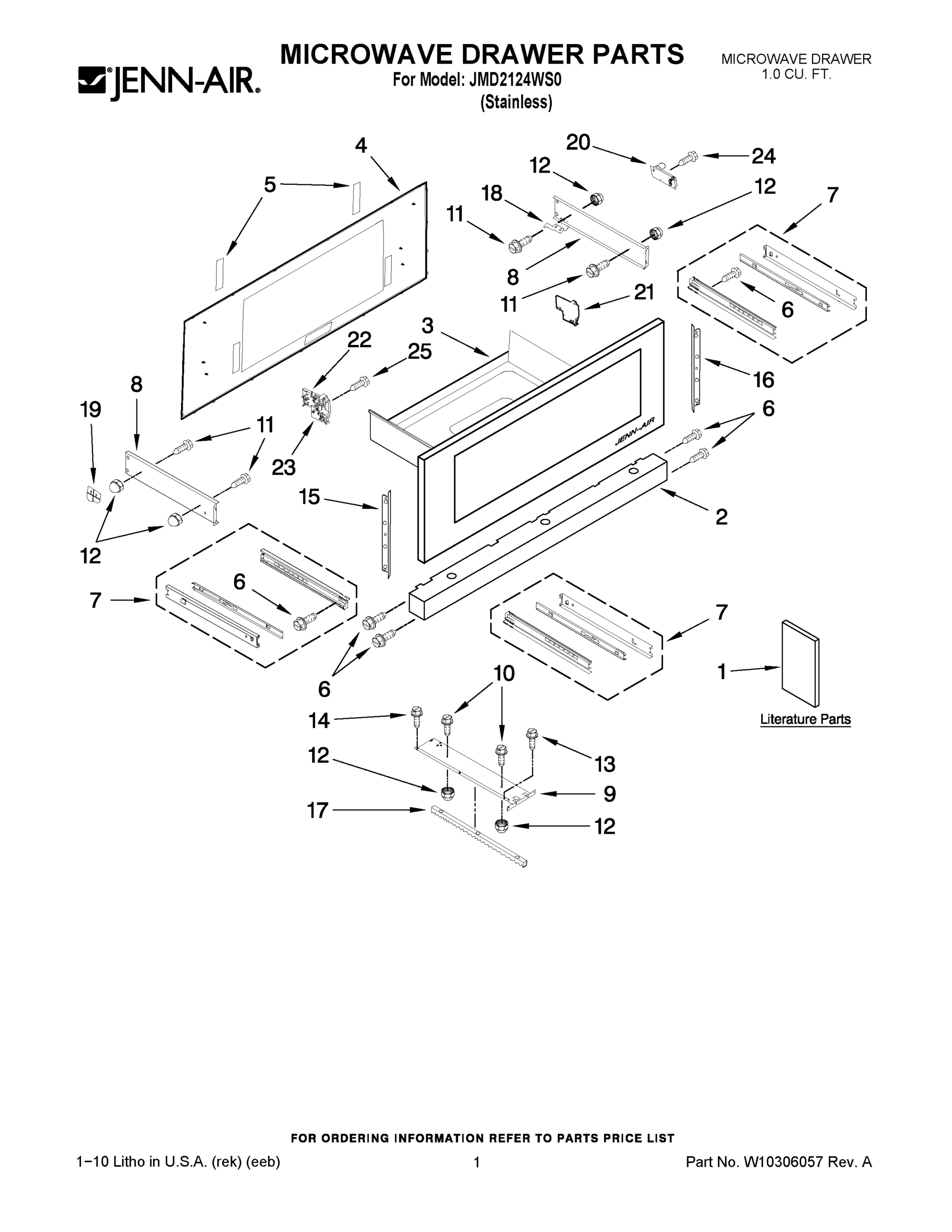 01 - MICROWAVE DRAWER PARTS