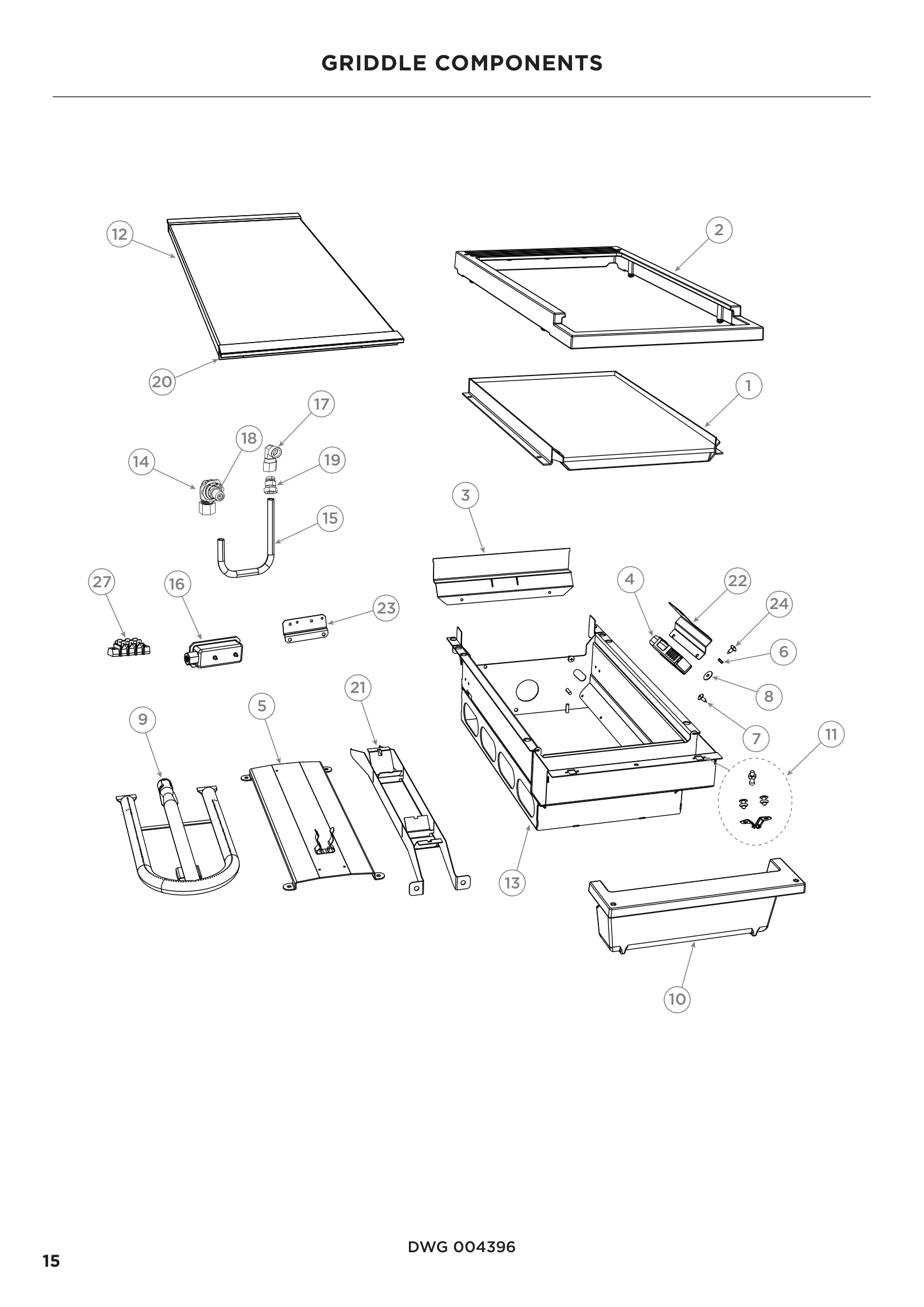 GRIDDLE COMPONENTS