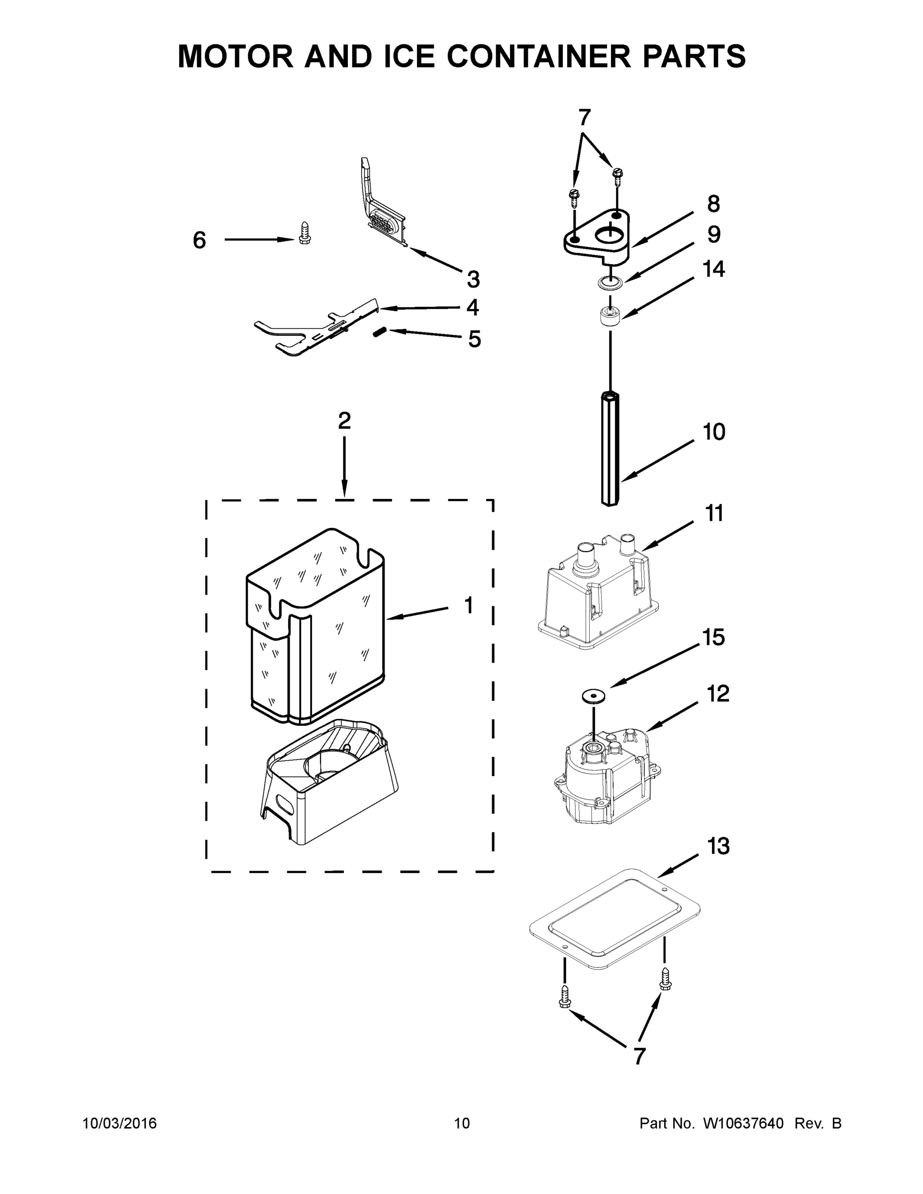 06 - MOTOR AND ICE CONTAINER PARTS