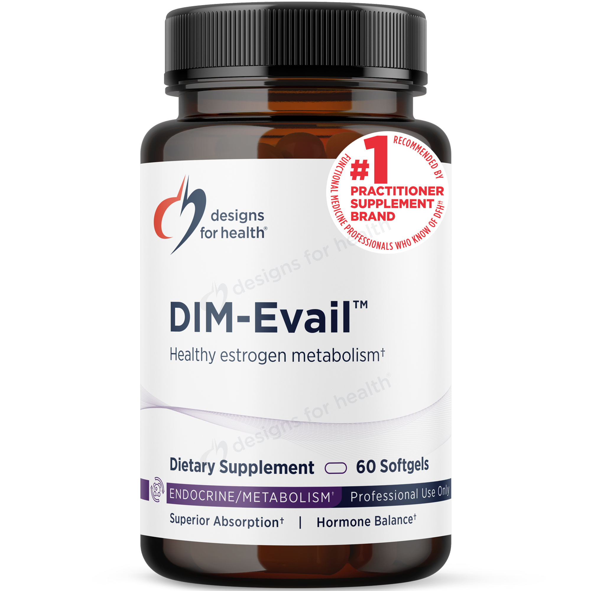 DIM Evail Softgels Designs for Health supplement