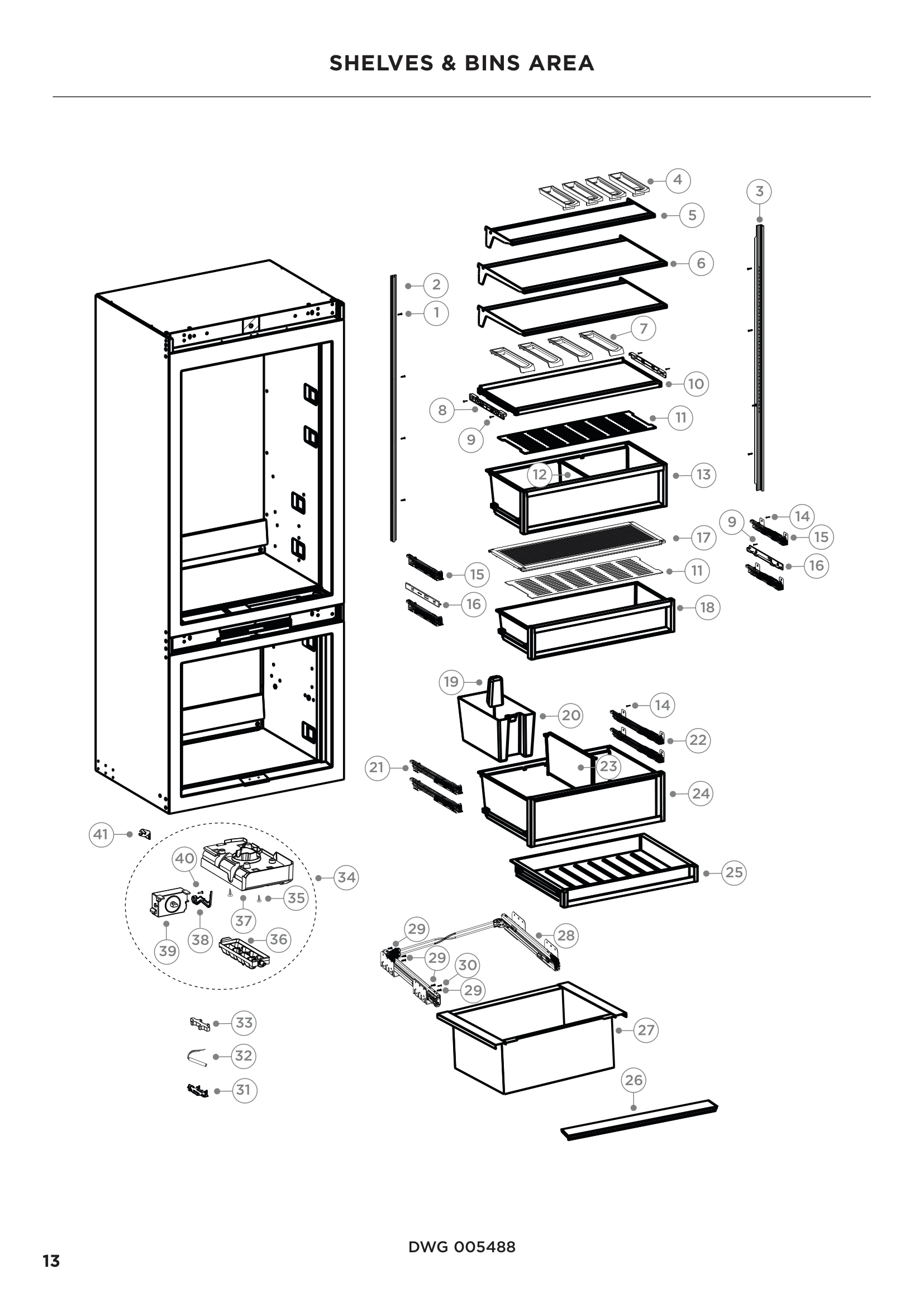 SHELVES & BINS AREA