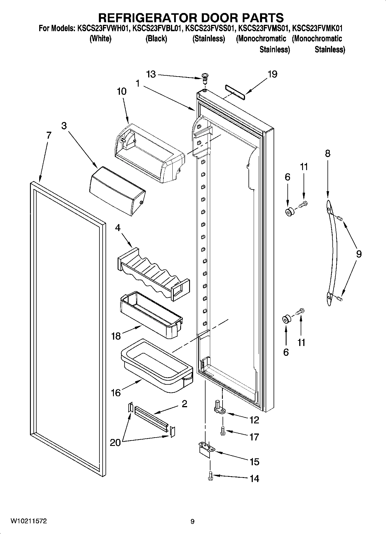 06 - REFRIGERATOR DOOR PARTS