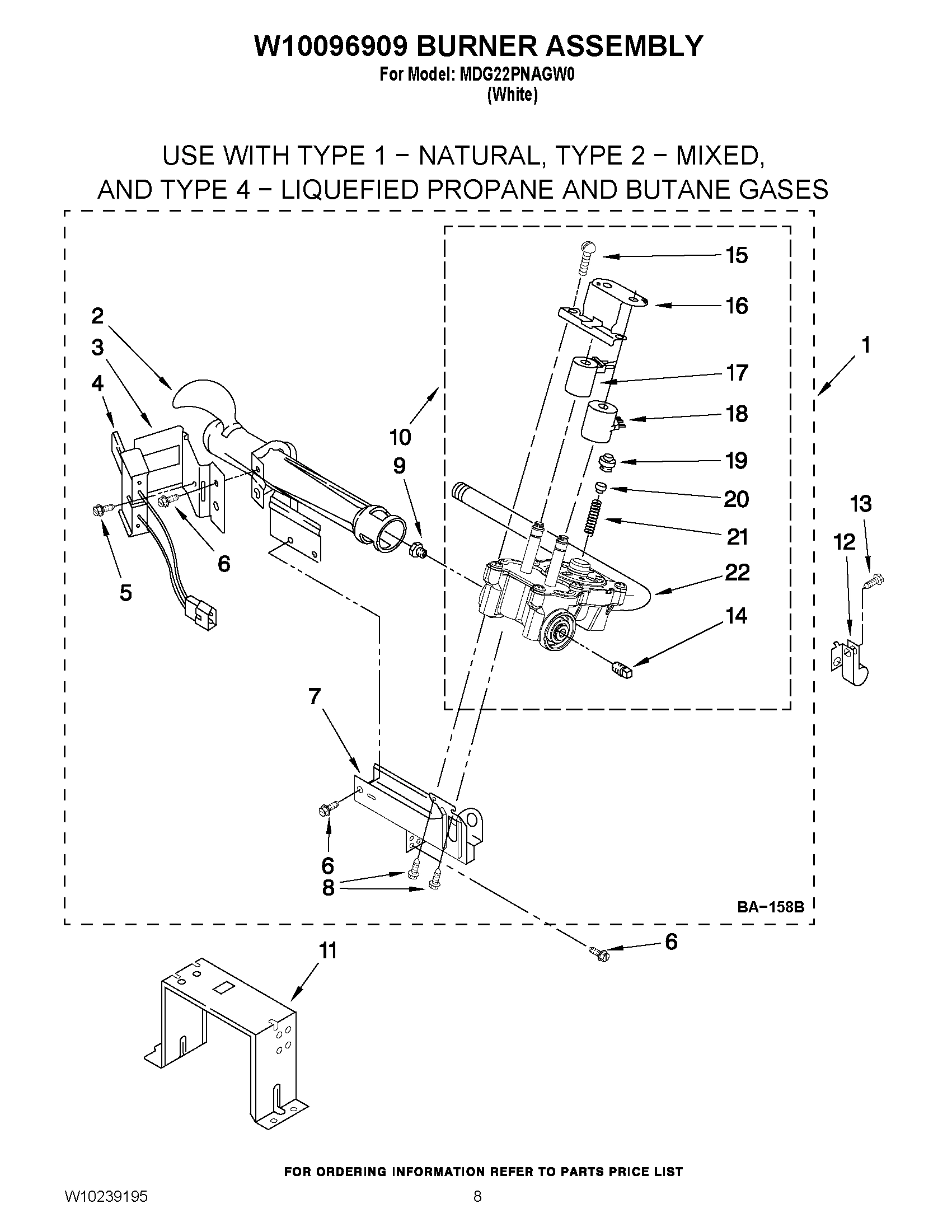 04 - W10096909 BURNER ASSEMBLY
