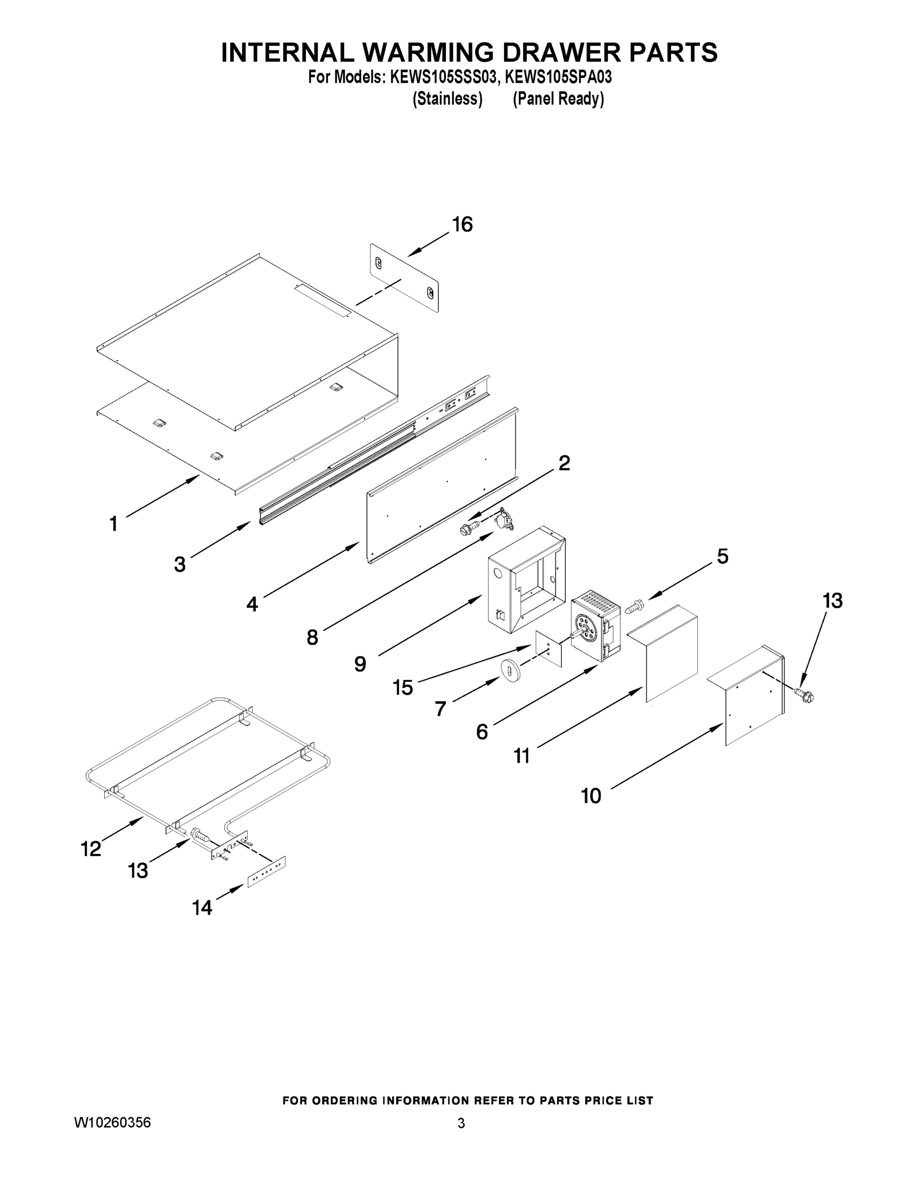 02 - INTERNAL WARMING DRAWER PARTS