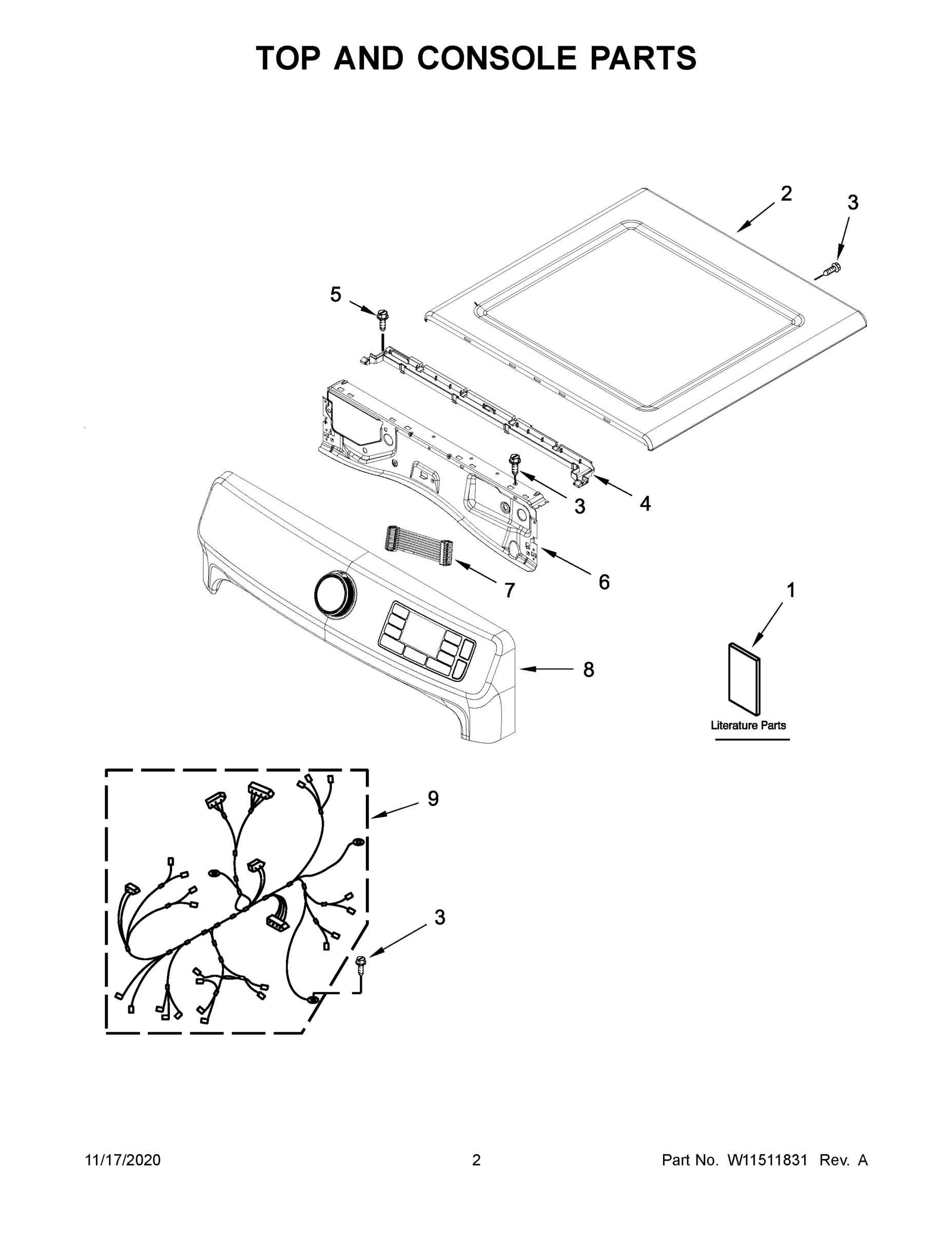 02 - TOP AND CONSOLE PARTS