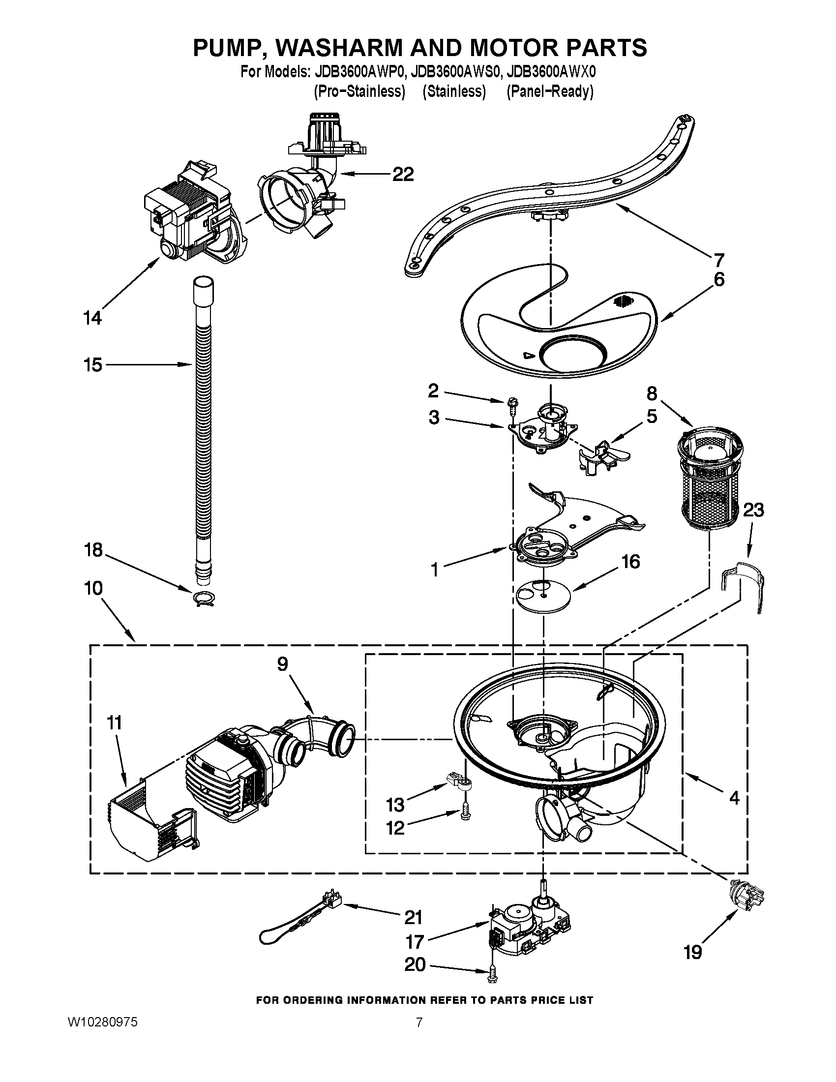 06 - PUMP, WASHARM AND MOTOR PARTS