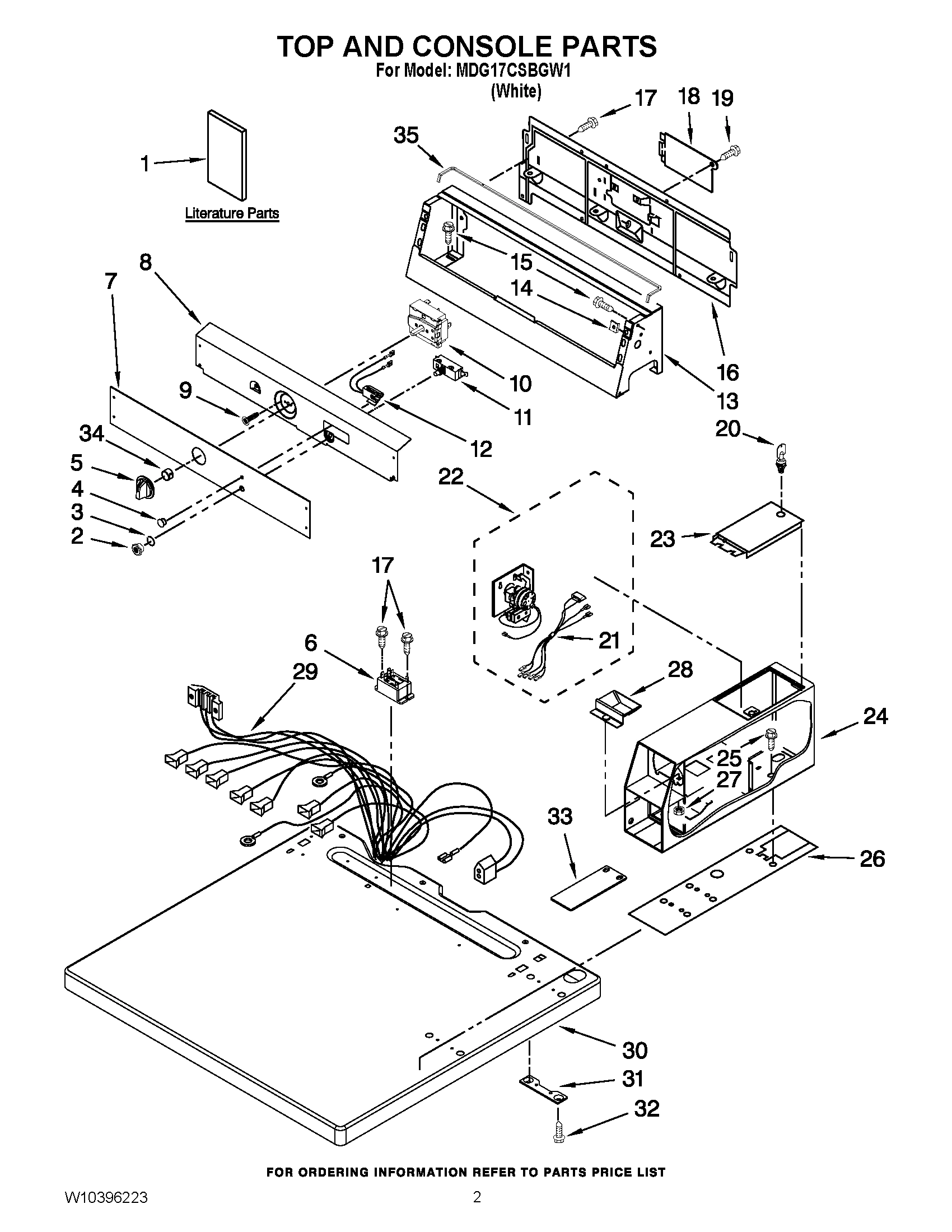 01 - TOP AND CONSOLE PARTS