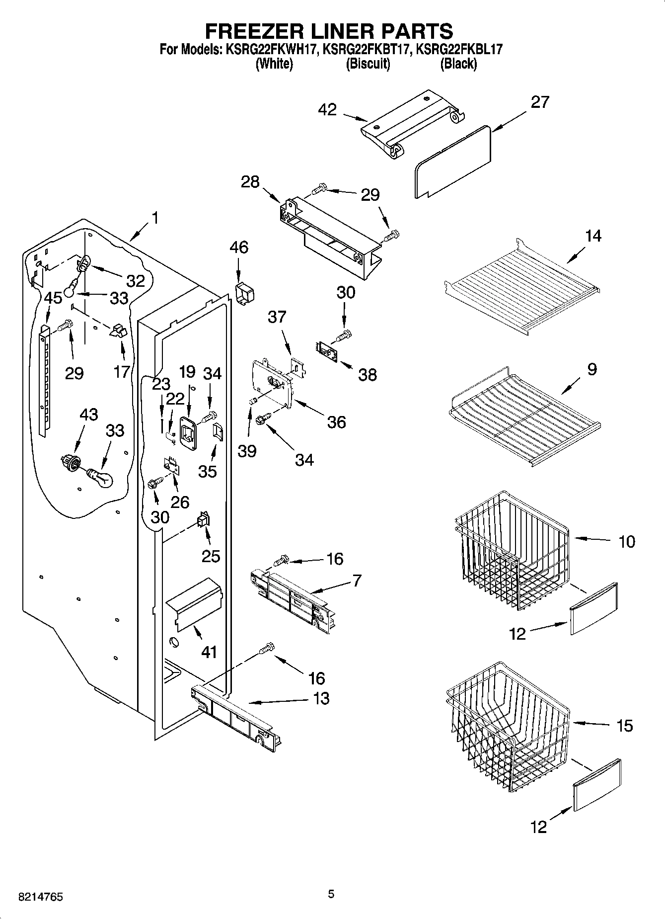 04 - FREEZER LINER PARTS