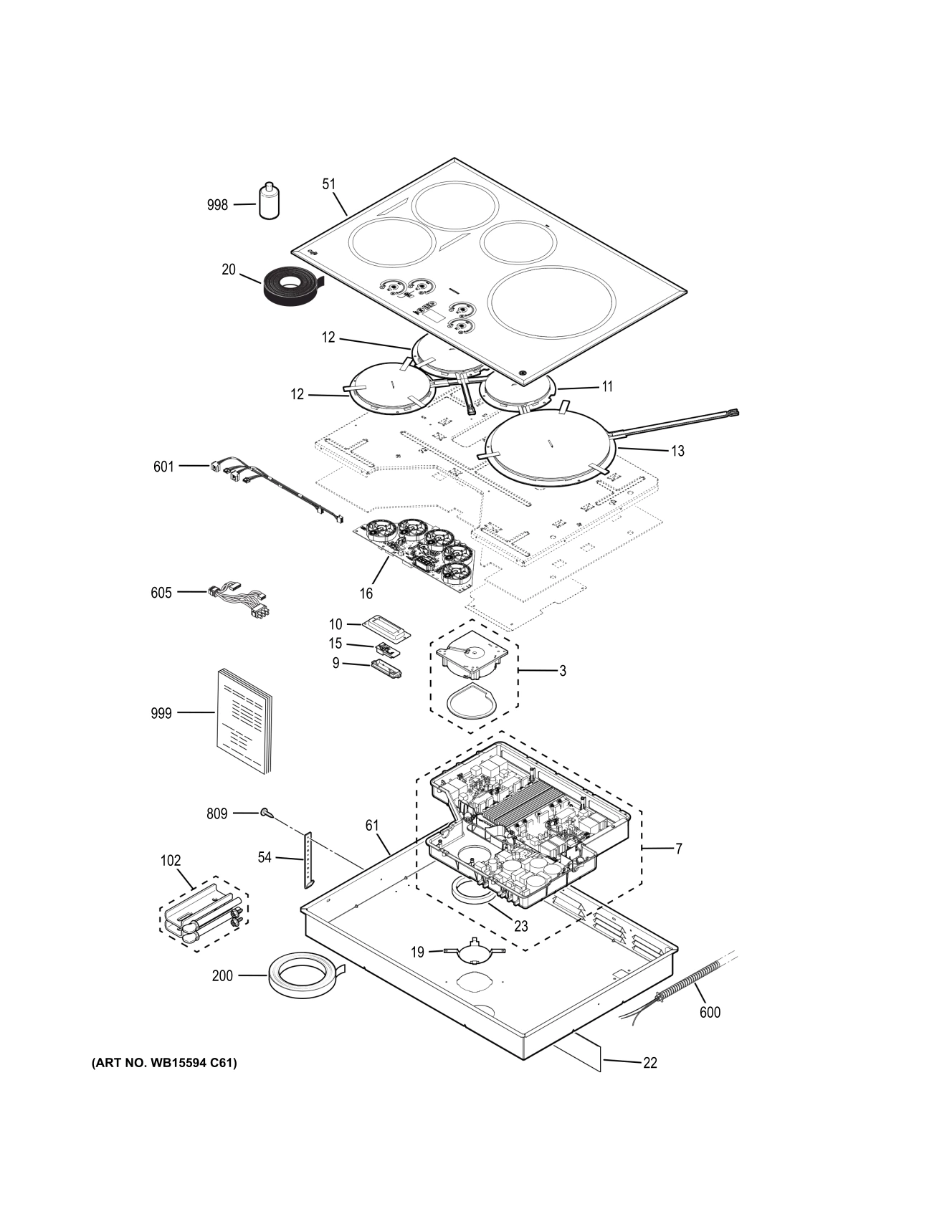 CONTROL PANEL & COOKTOP