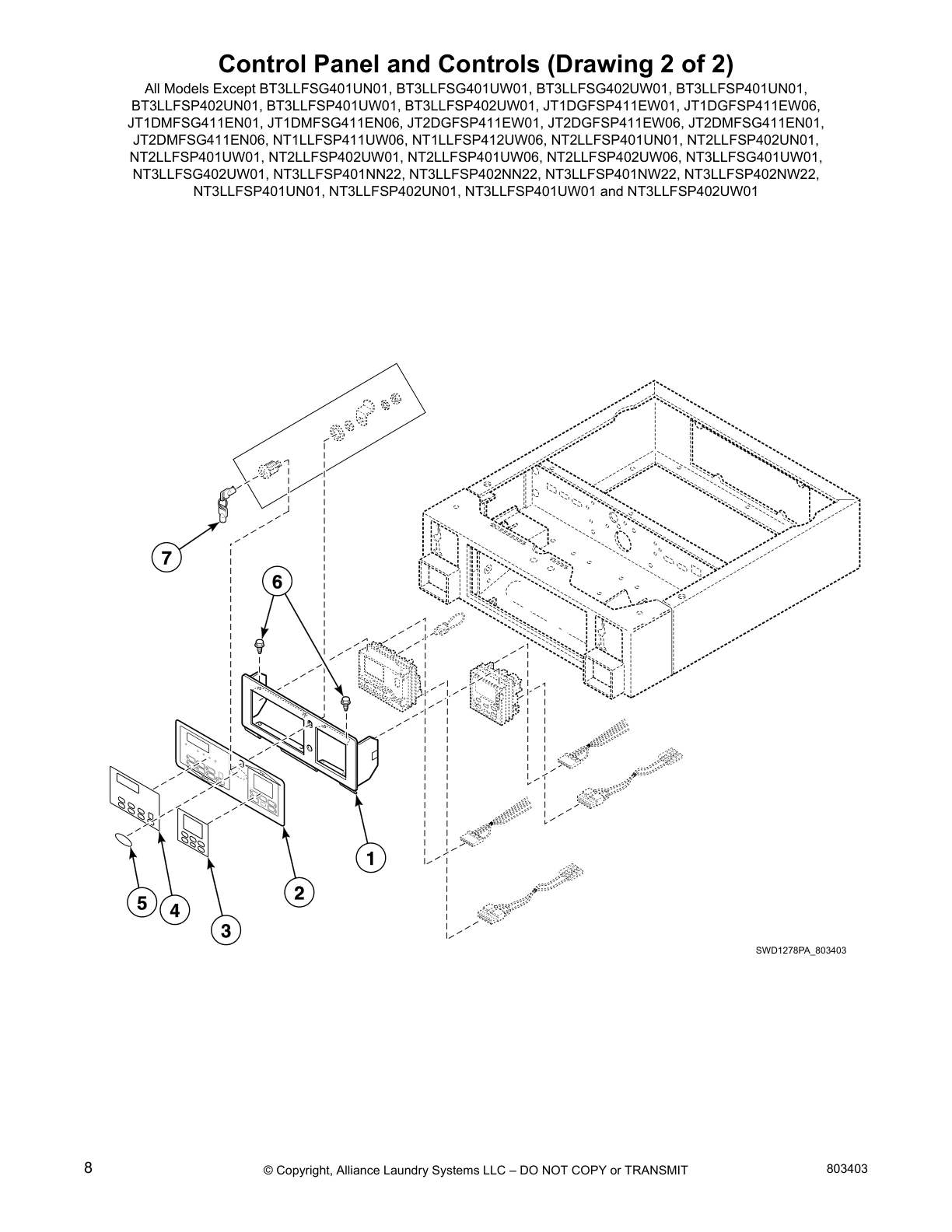 Control Panel and Controls (Drawing 2 of 2)