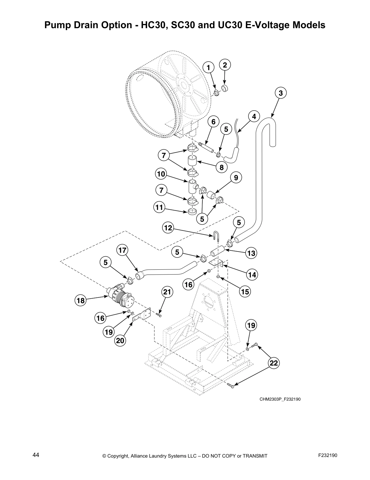 Pump Drain Option - HC30, SC30 and UC30 E-Voltage Models