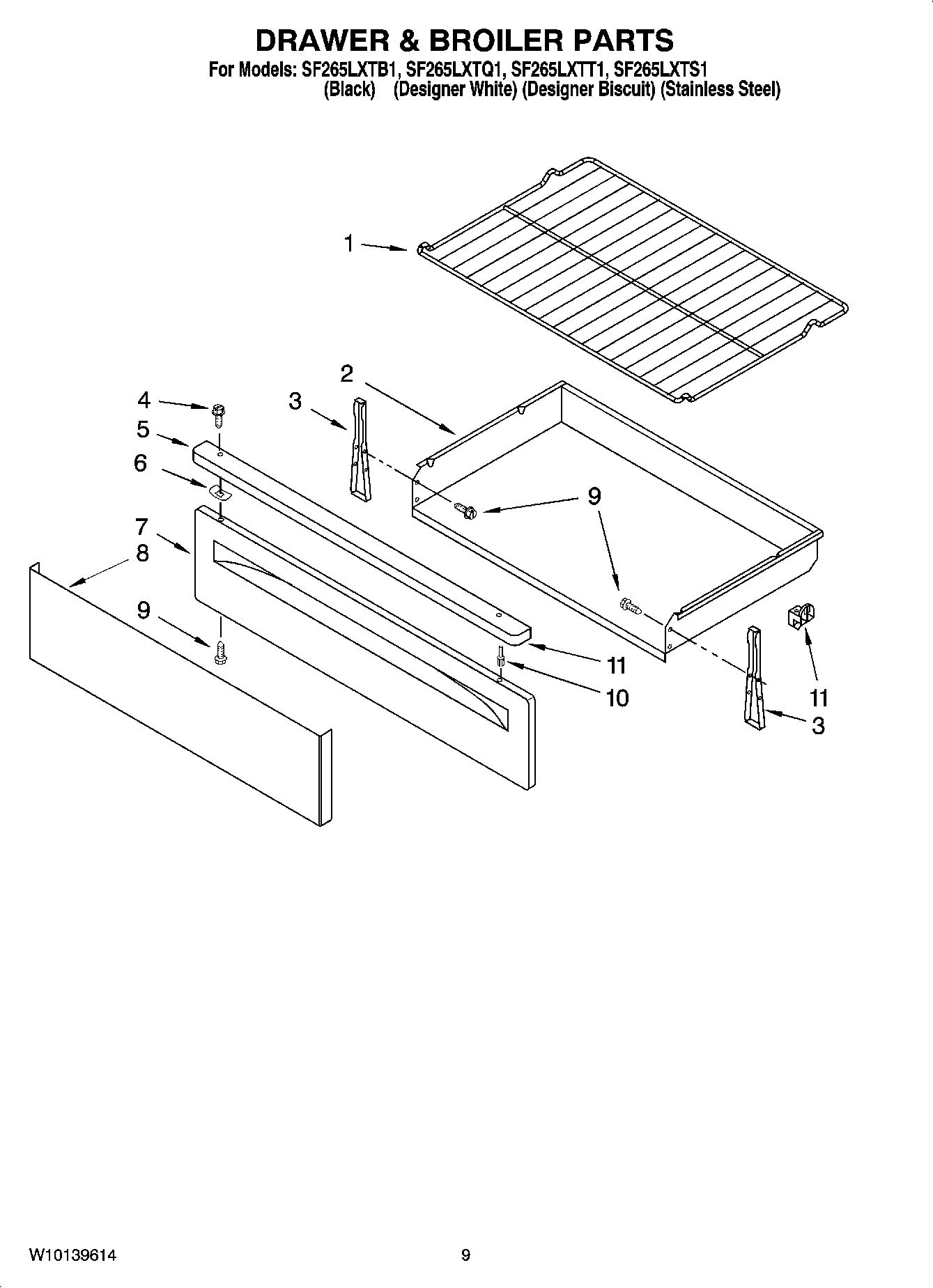 06 - DRAWER & BROILER PARTS, OPTIONAL PARTS (NOT INCLUDED)