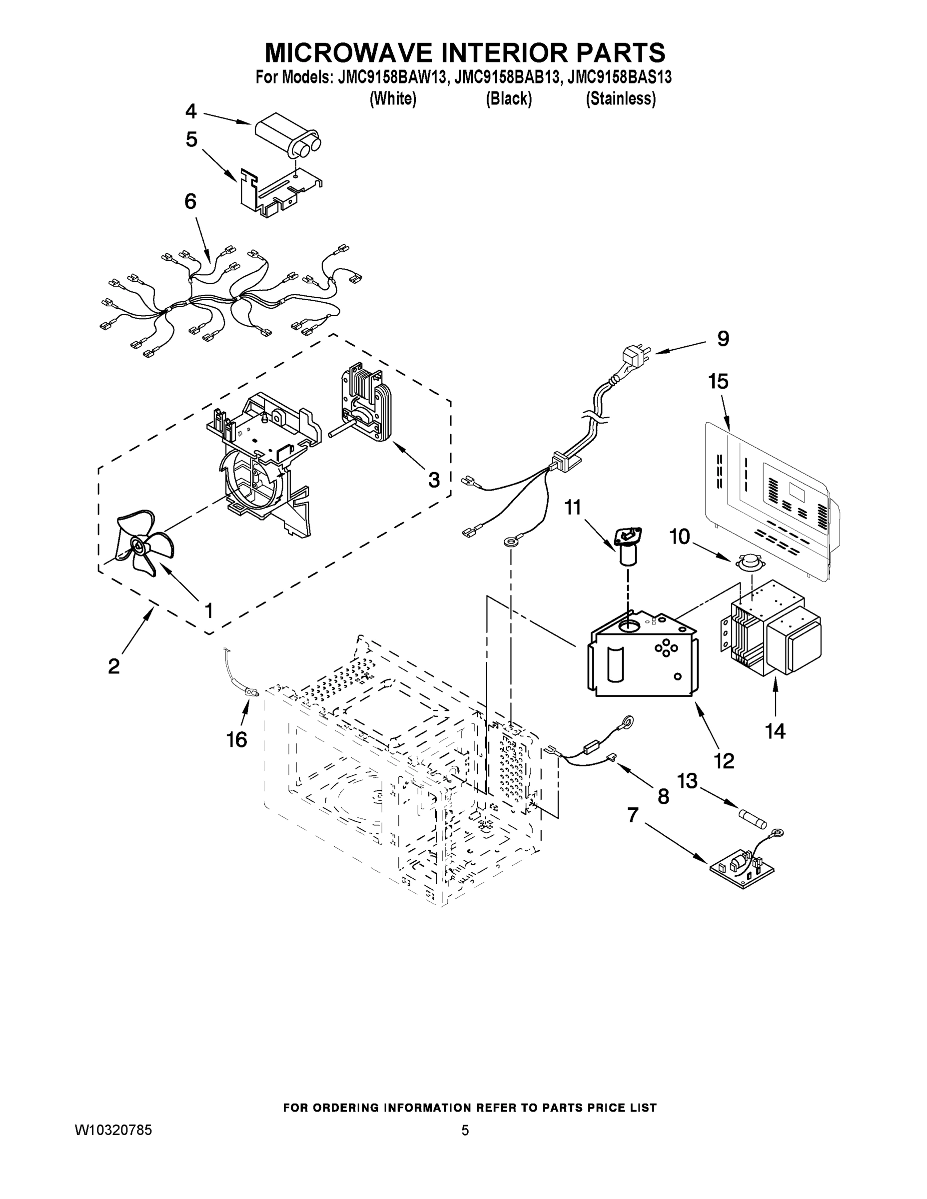 05 - MICROWAVE INTERIOR PARTS