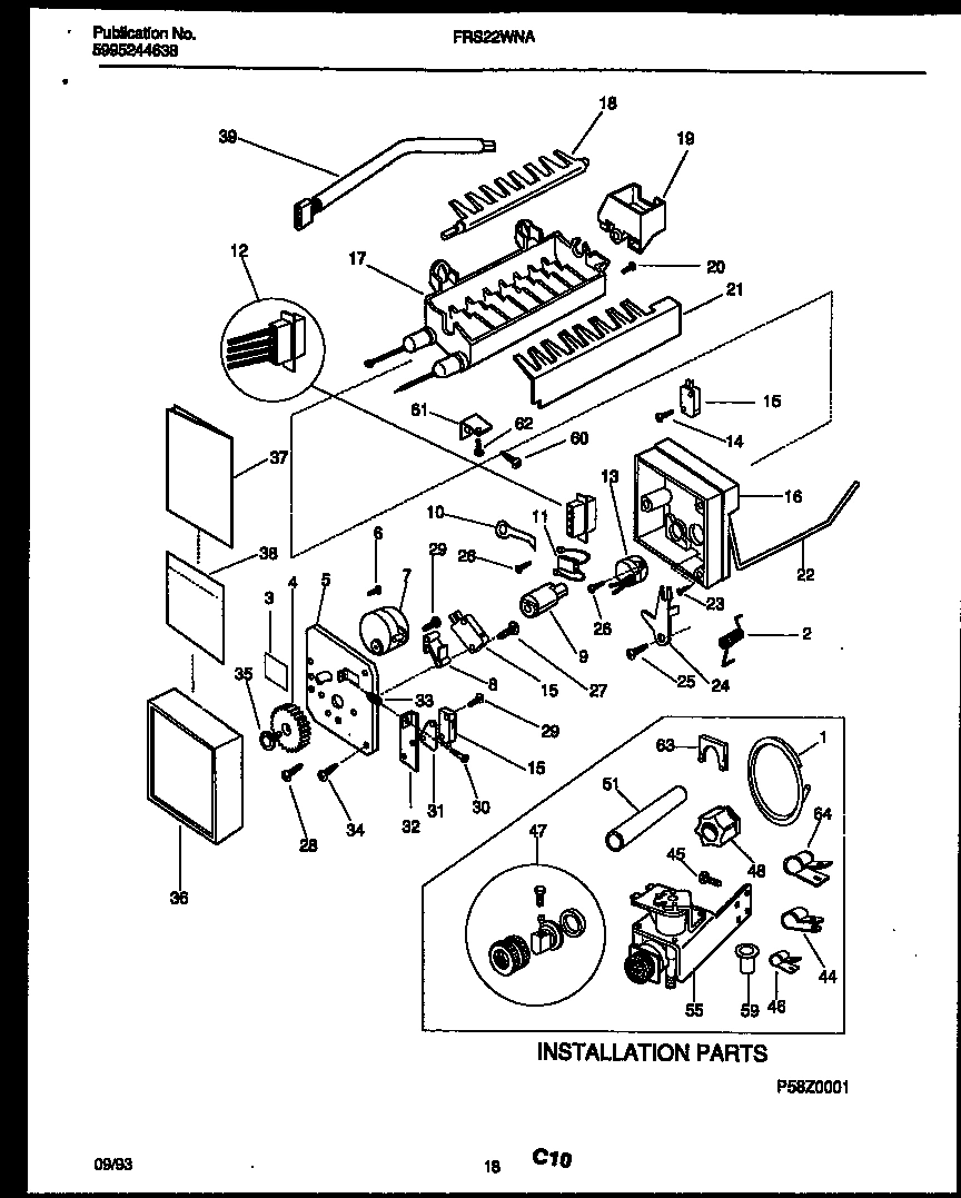 10 - ICE MAKER AND INSTALLATION PARTS