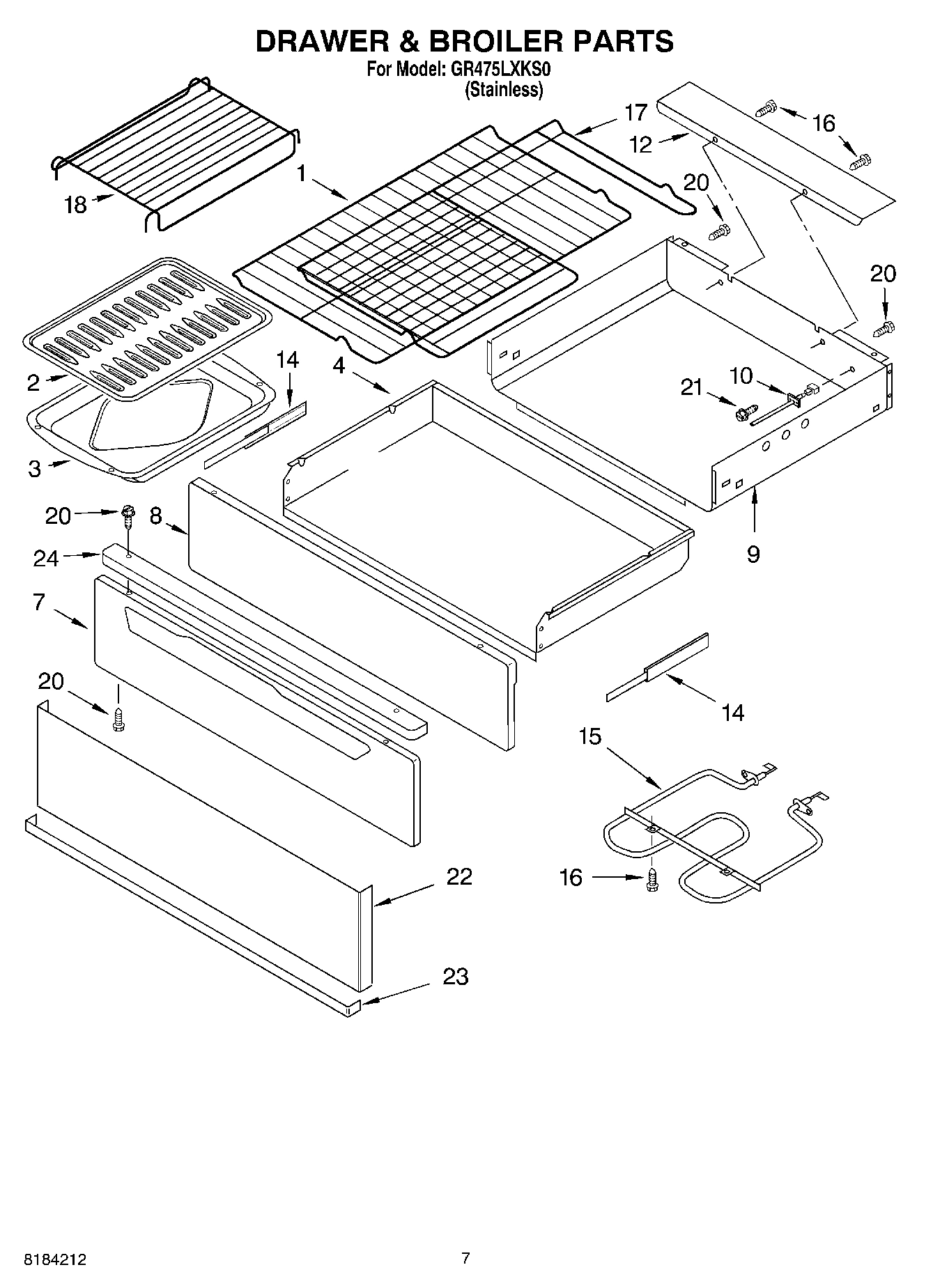 05 - DRAWER AND BROILER, OPTIONAL