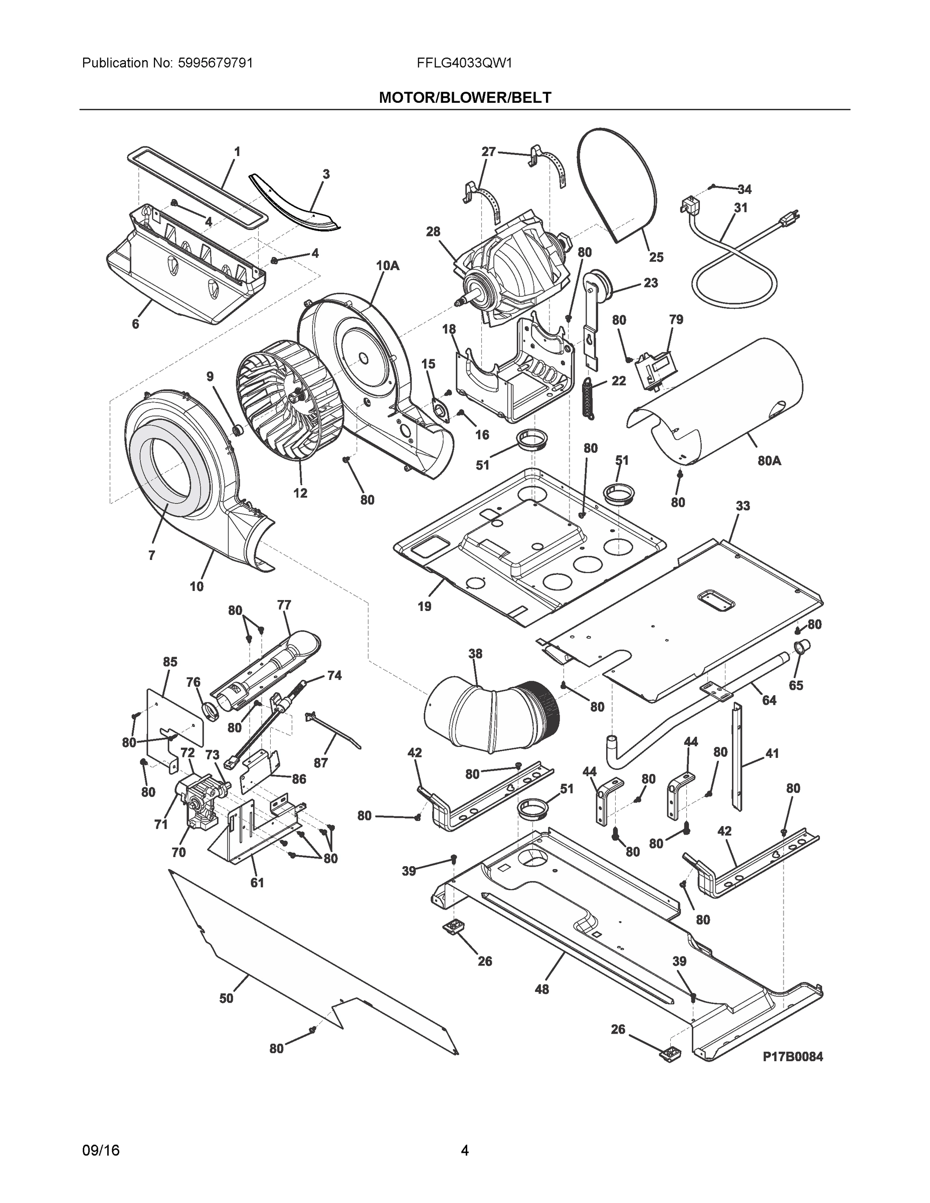 03 - MOTOR/BLOWER/BELT