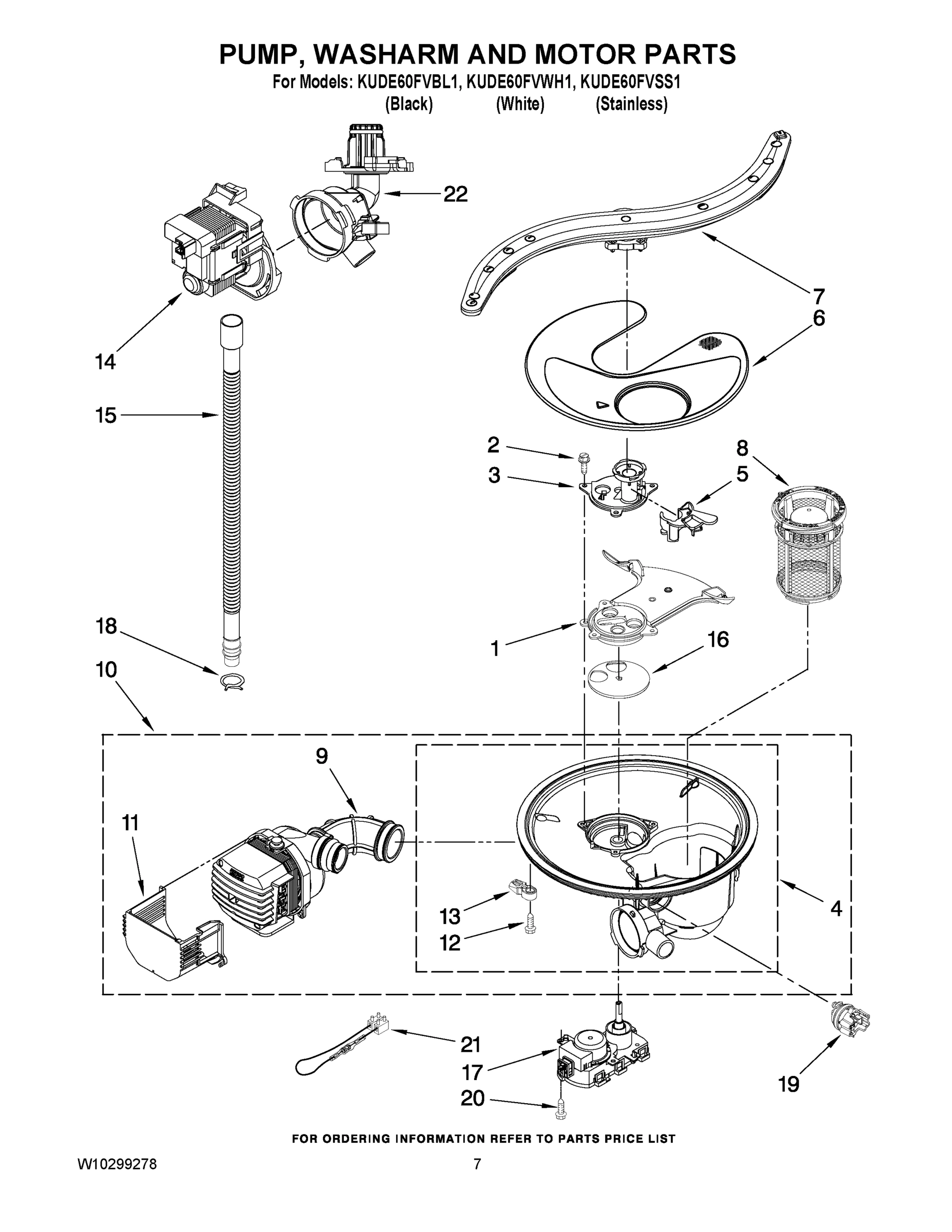 06 - PUMP, WASHARM AND MOTOR PARTS