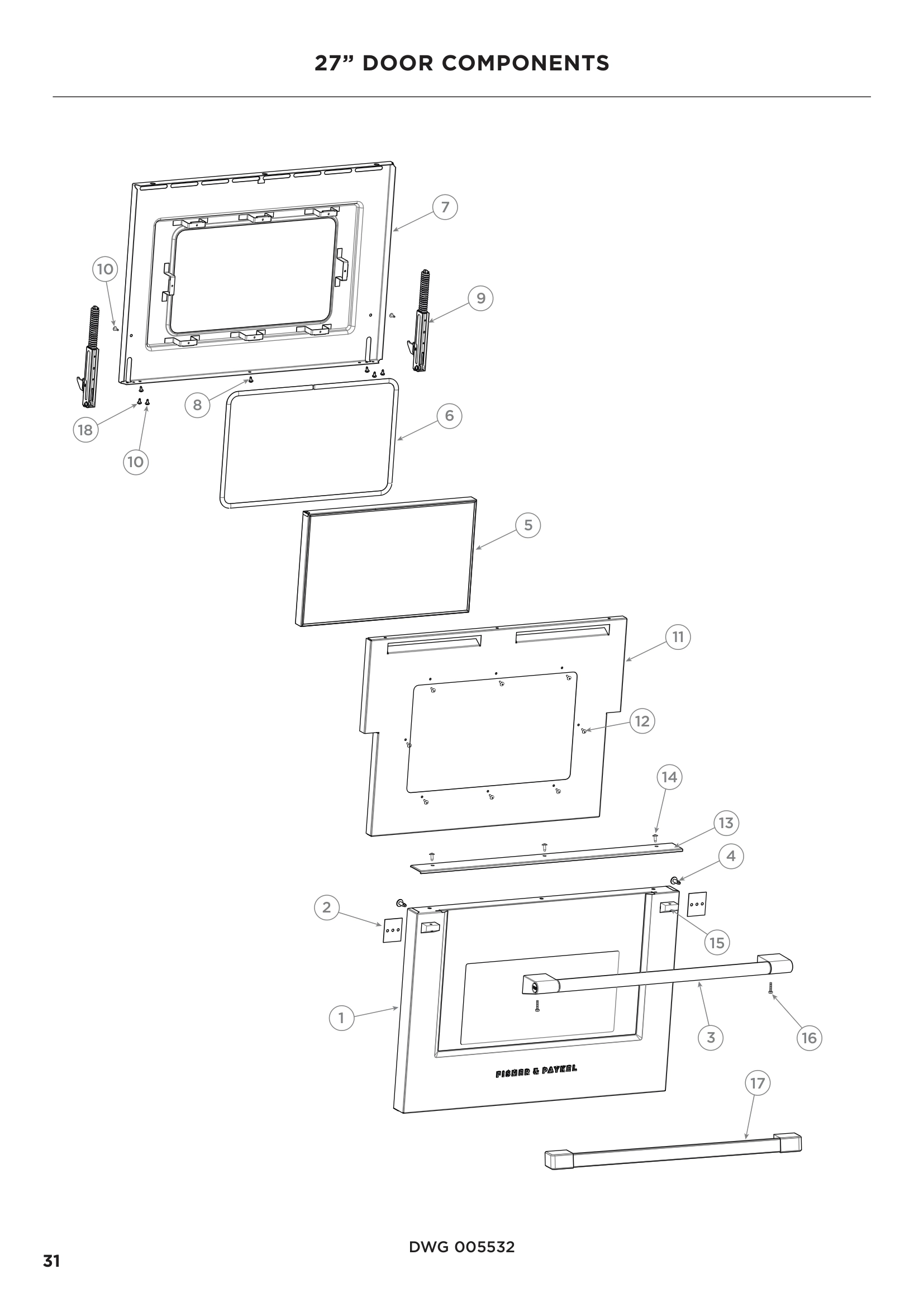 27” DOOR COMPONENTS
