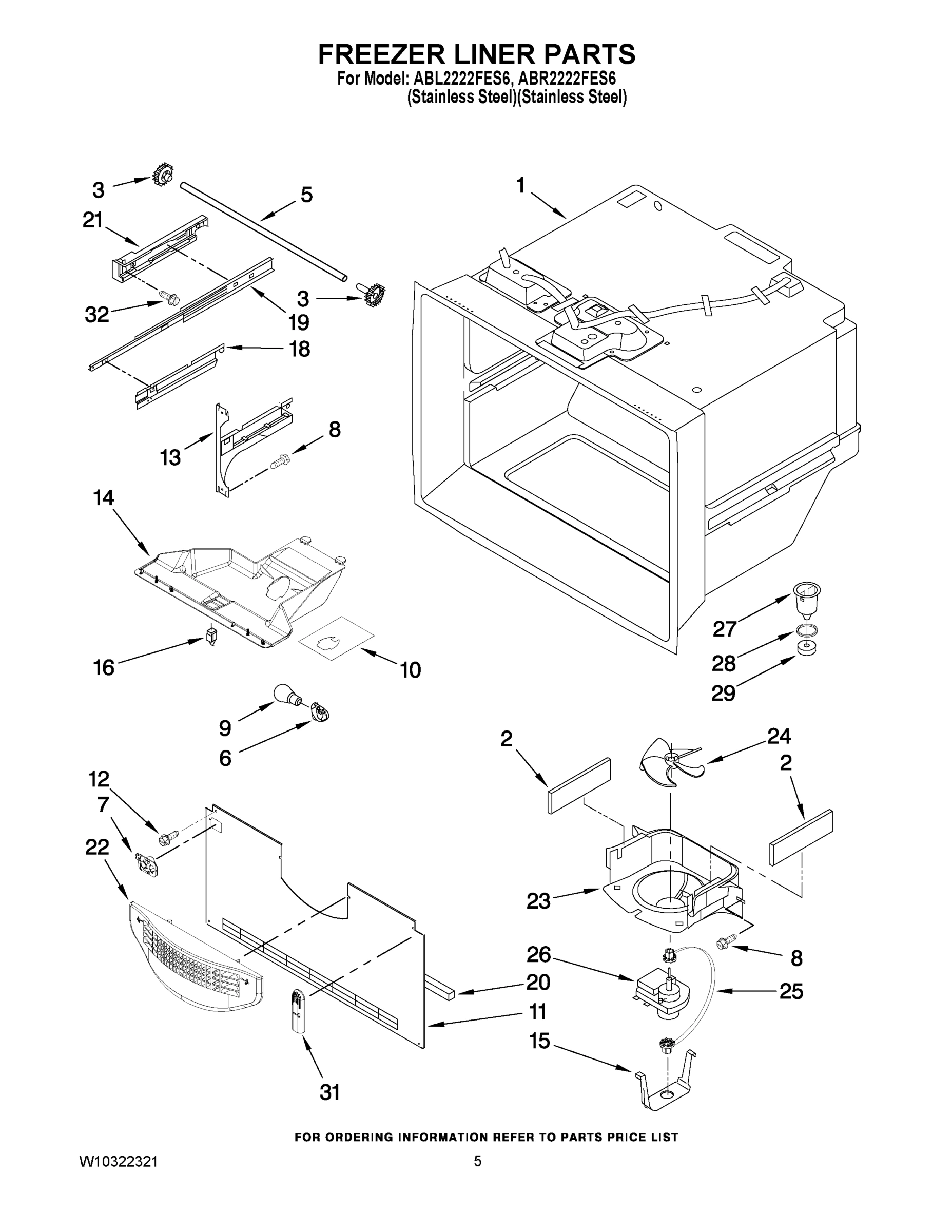 03 - FREEZER LINER PARTS