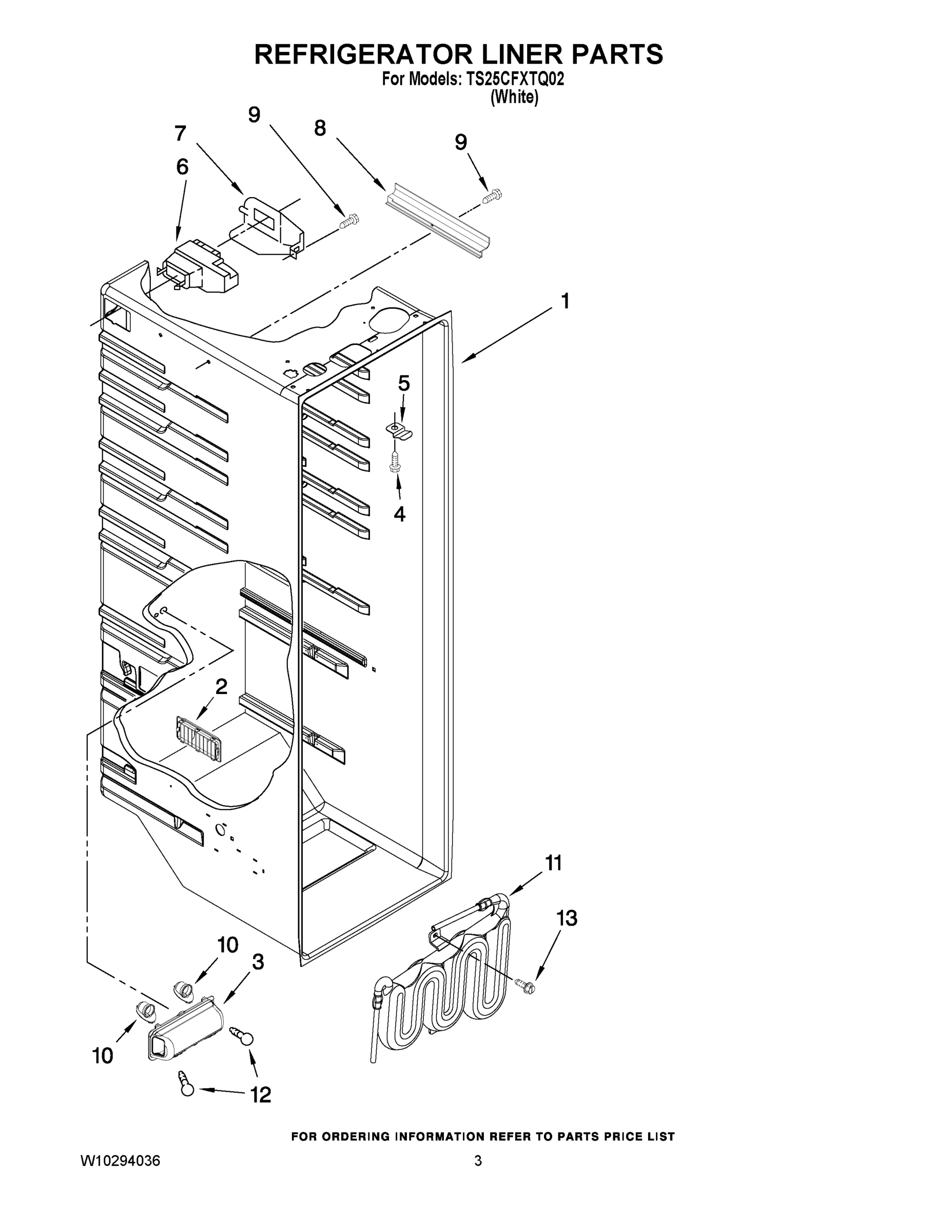 02 - REFRIGERATOR LINER PARTS