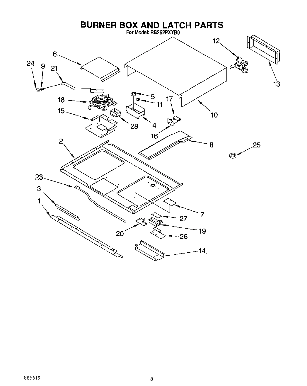06 - BURNER BOX AND LATCH