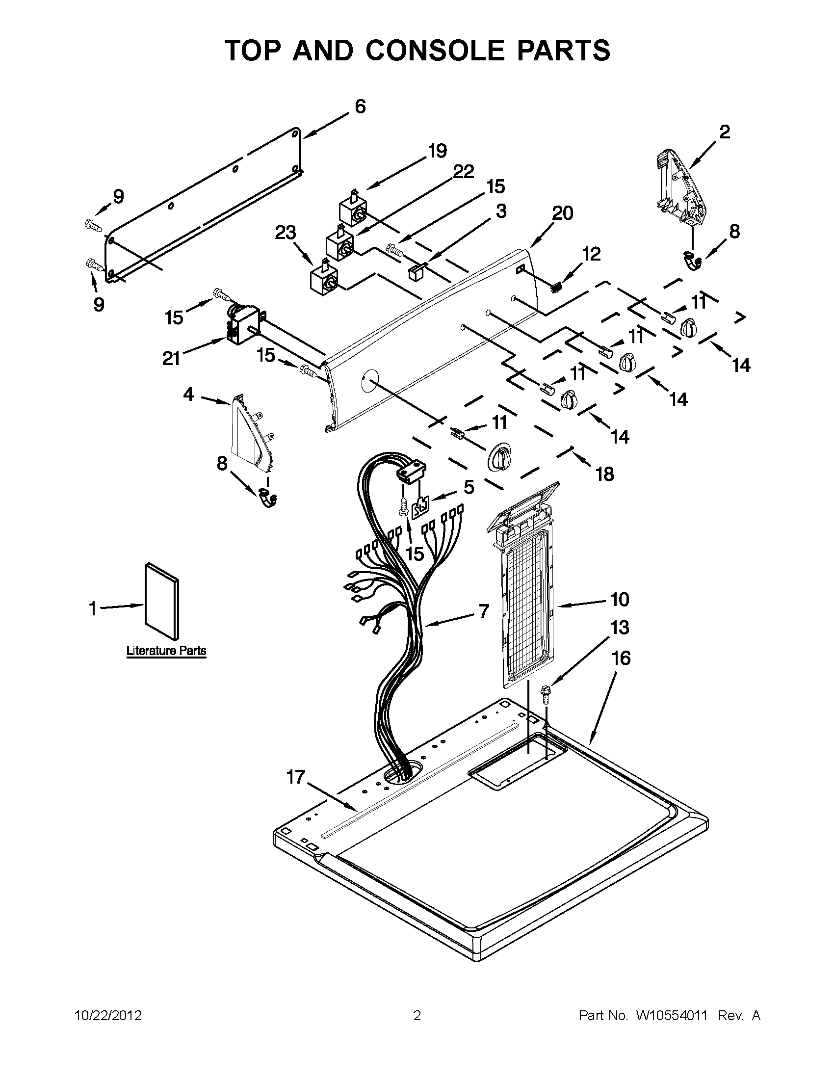 01 - TOP AND CONSOLE PARTS