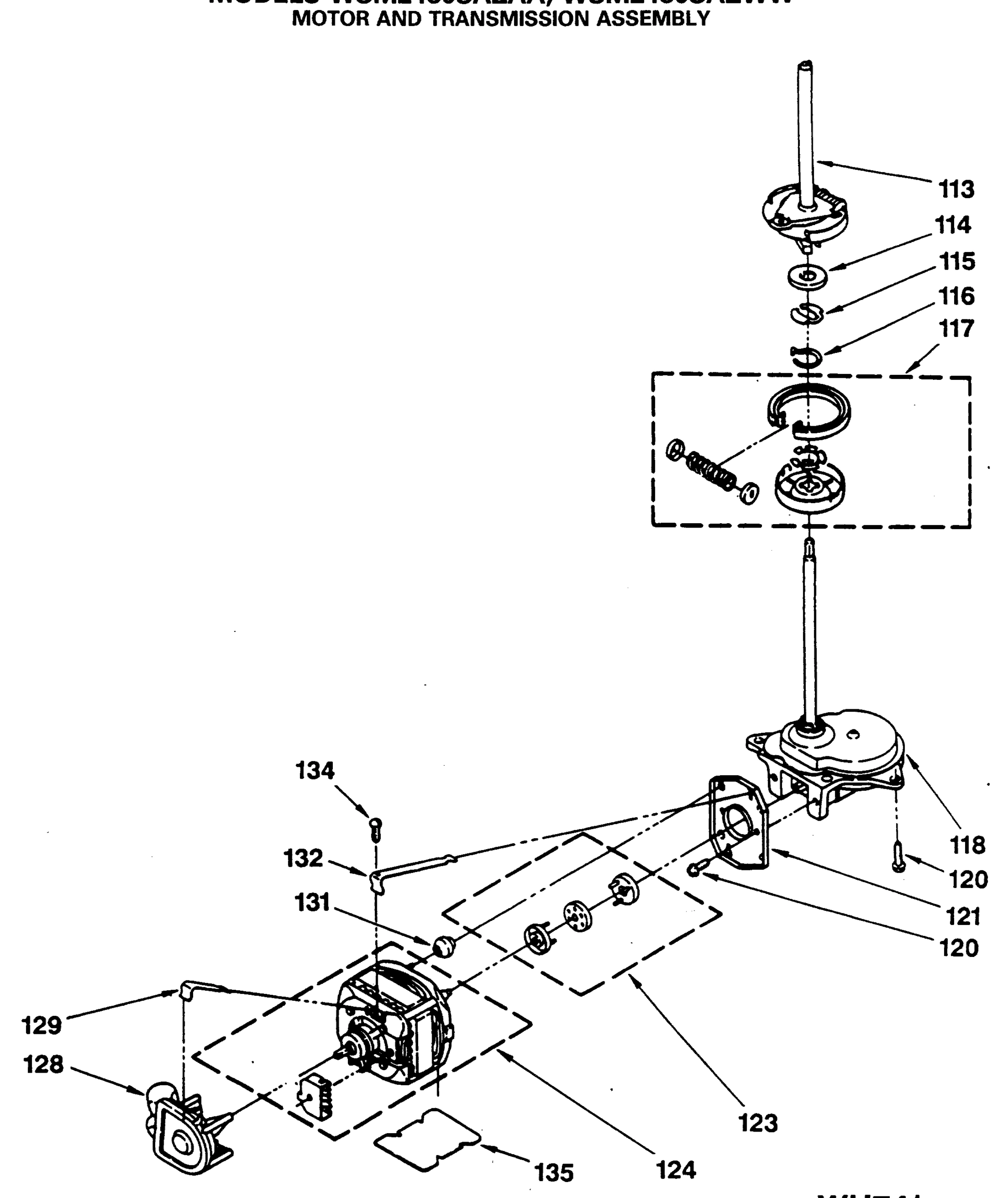 MOTOR AND TRANSMISSION ASSEMBLY