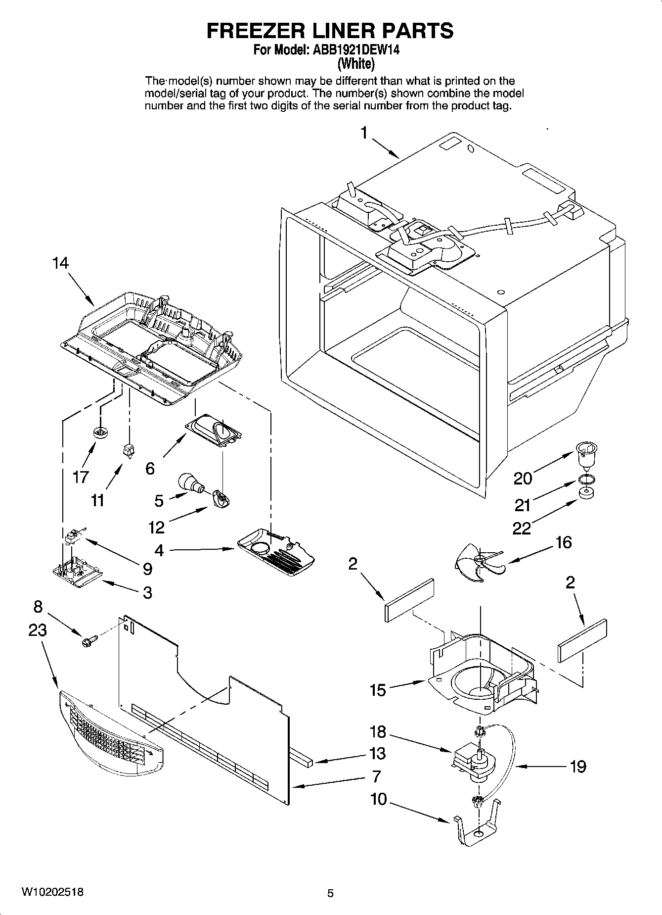 03 - FREEZER LINER PARTS