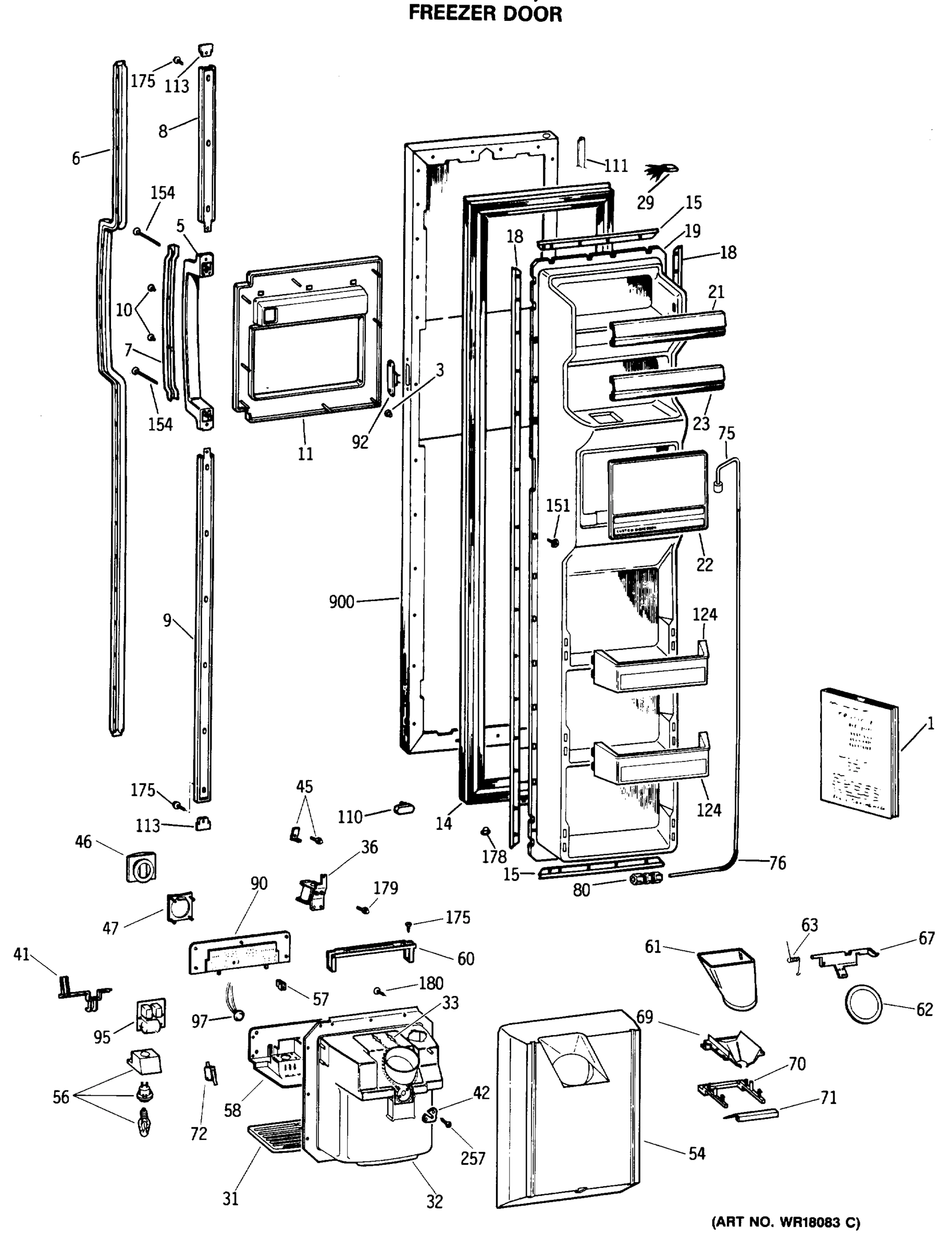 FREEZER DOOR