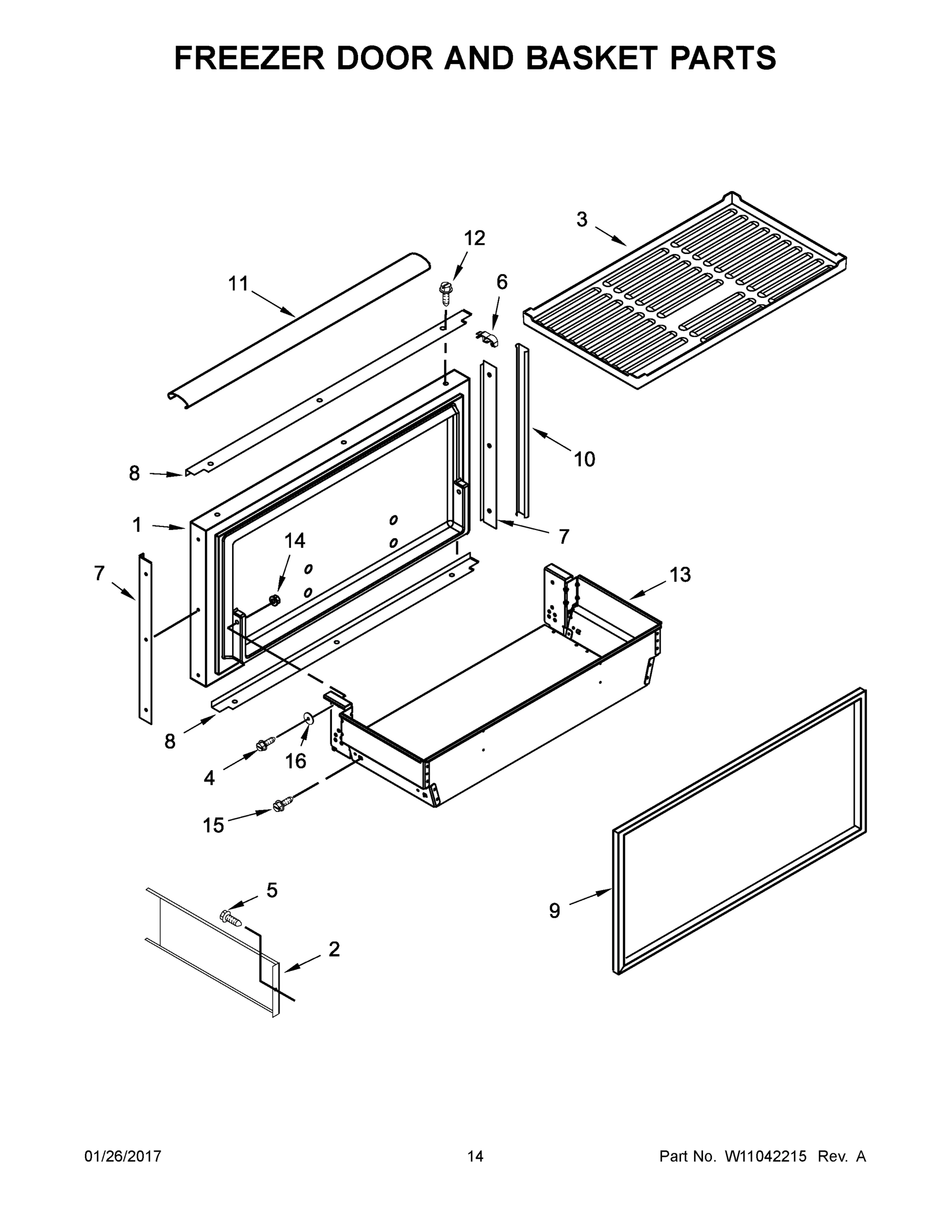 08 - FREEZER DOOR AND BASKET PARTS