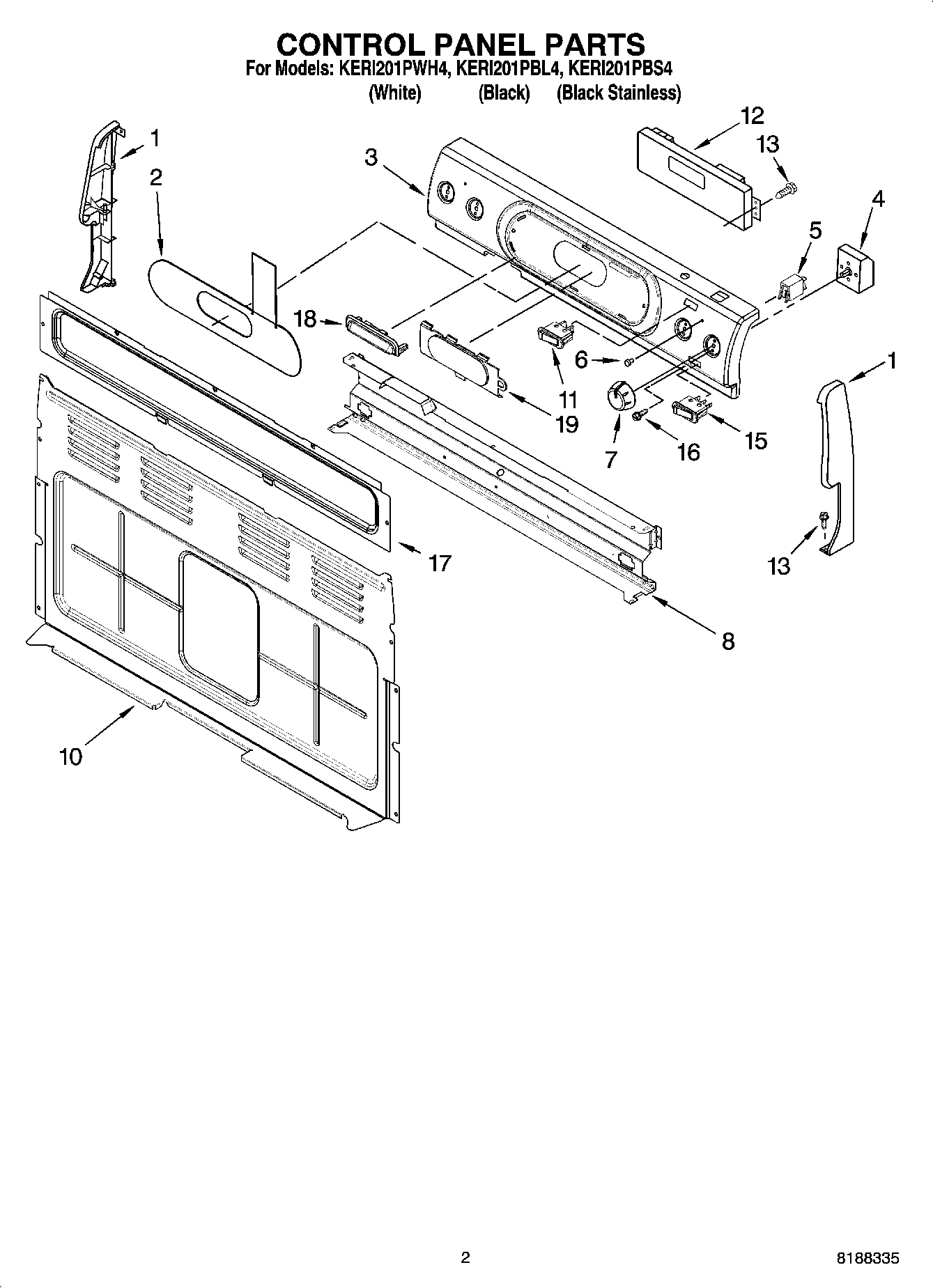 02 - CONTROL PANEL PARTS