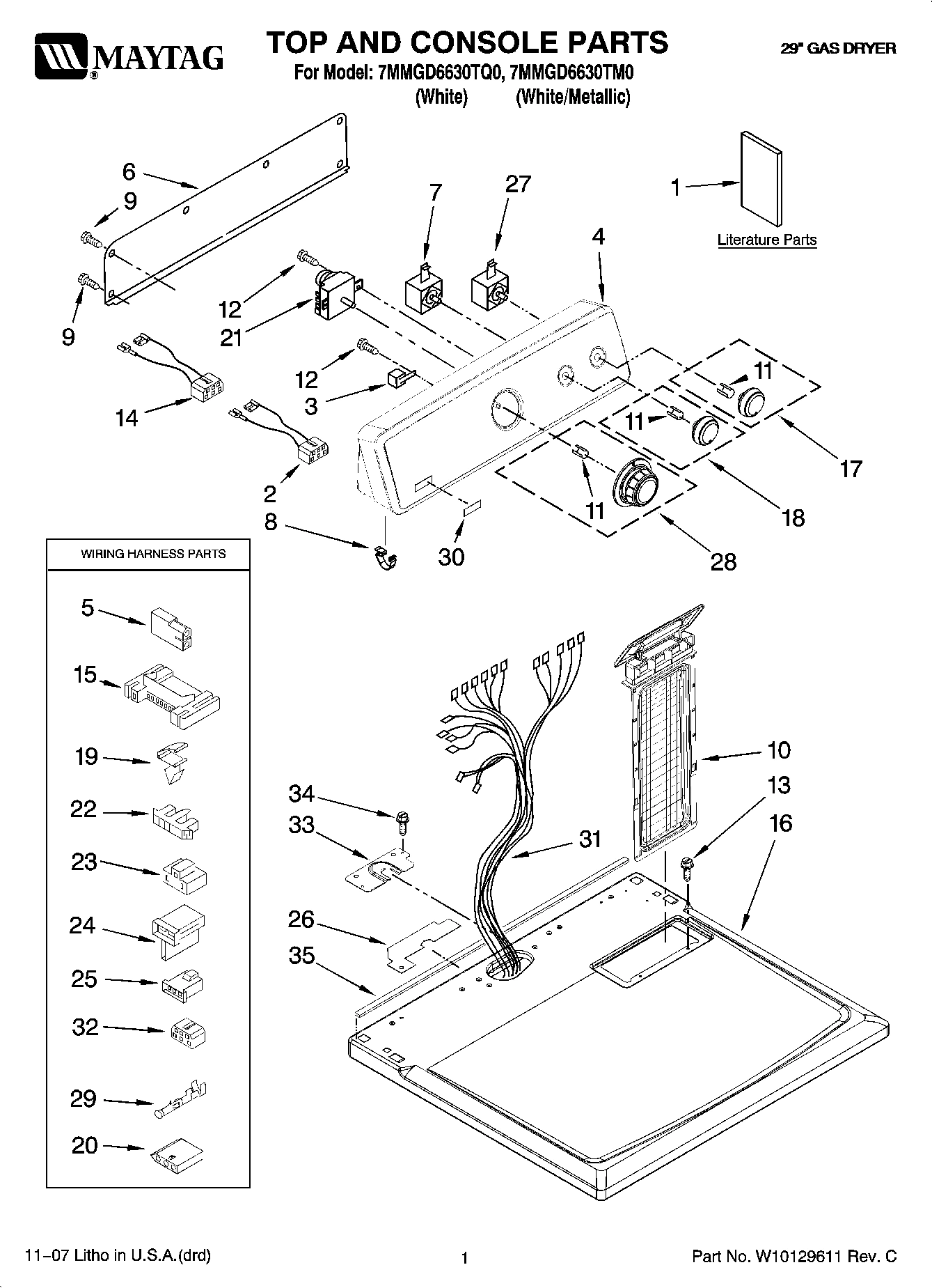 01 - TOP AND CONSOLE PARTS