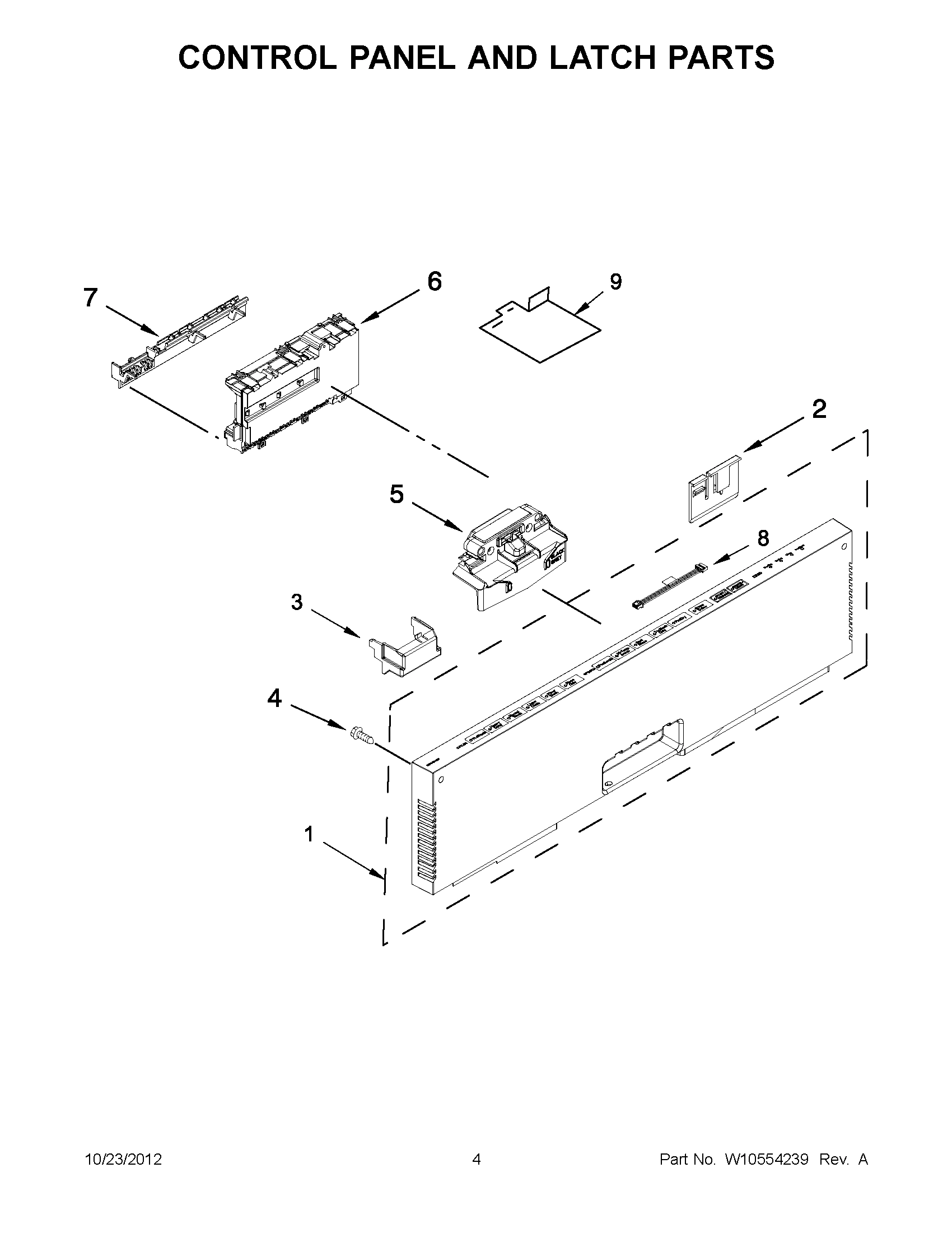 02 - CONTROL PANEL AND LATCH PARTS