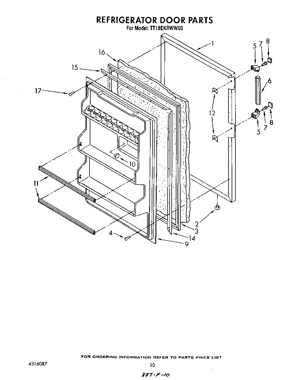 08 - REFRIGERATOR DOOR , NOT ILLUSTRATED
