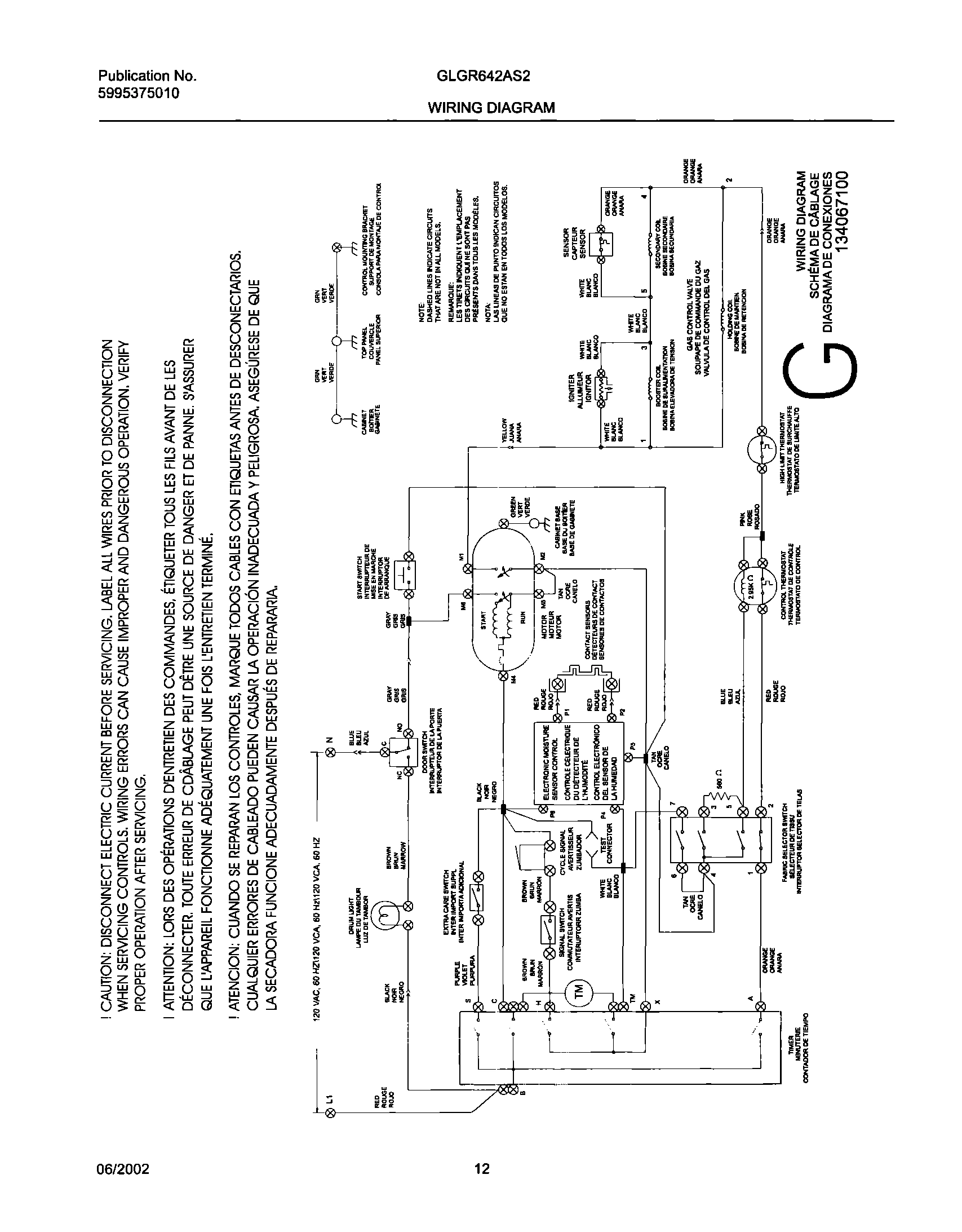 12 - 134067100 WIRING DIAGRAM