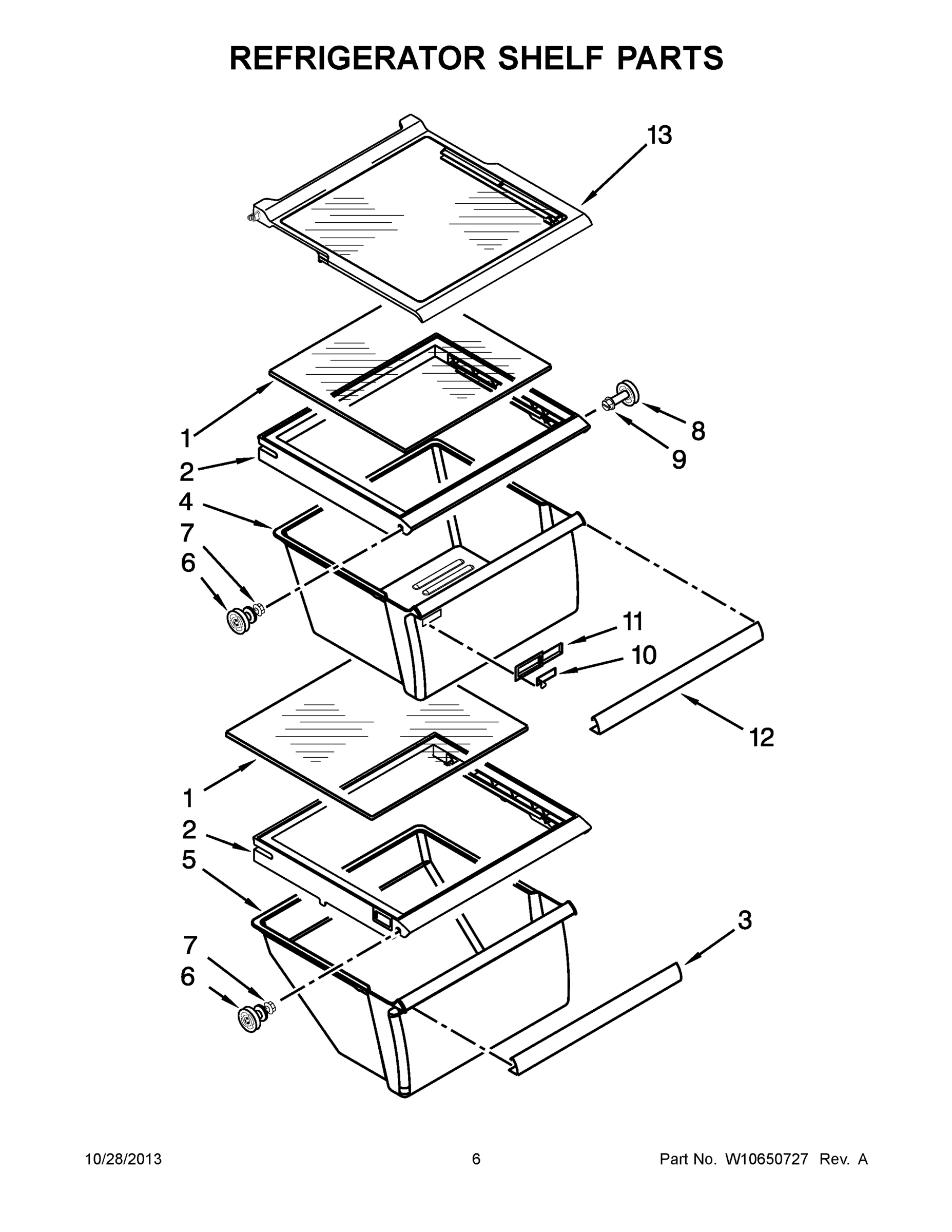 04 - REFRIGERATOR SHELF PARTS