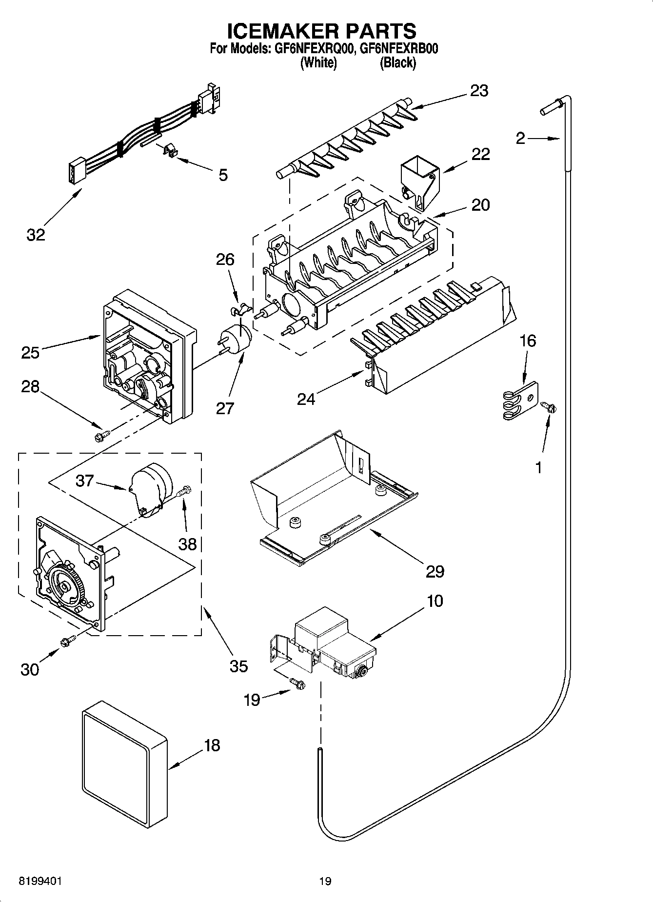 12 - ICEMAKER PARTS, OPTIONAL PARTS