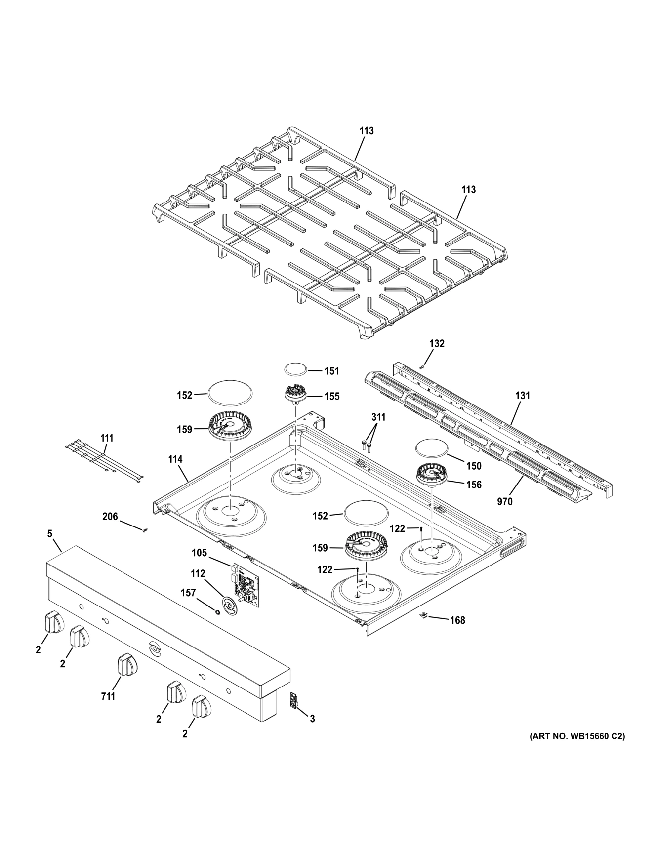 CONTROL PANEL & COOKTOP