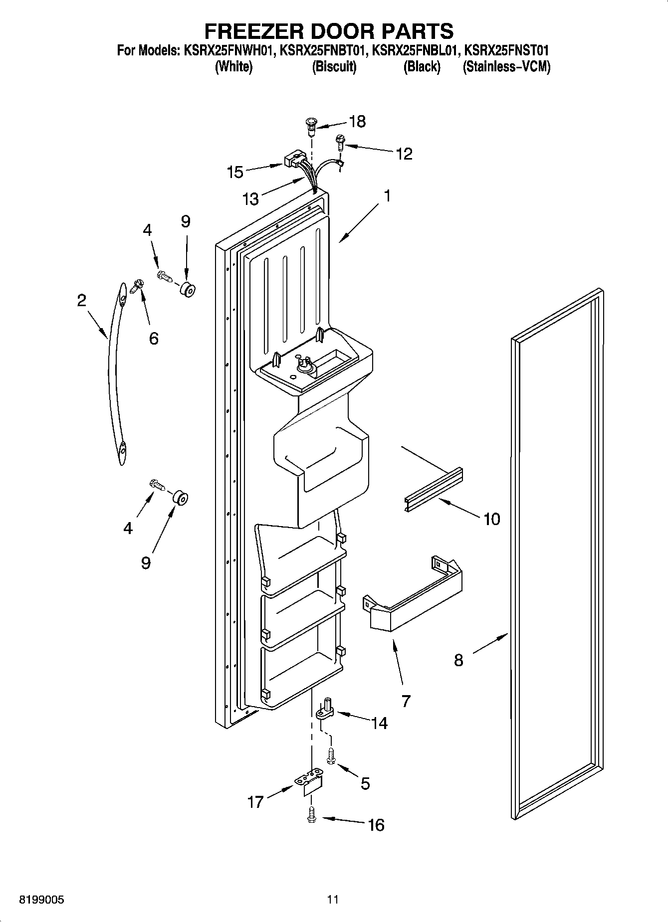 07 - FREEZER DOOR PARTS