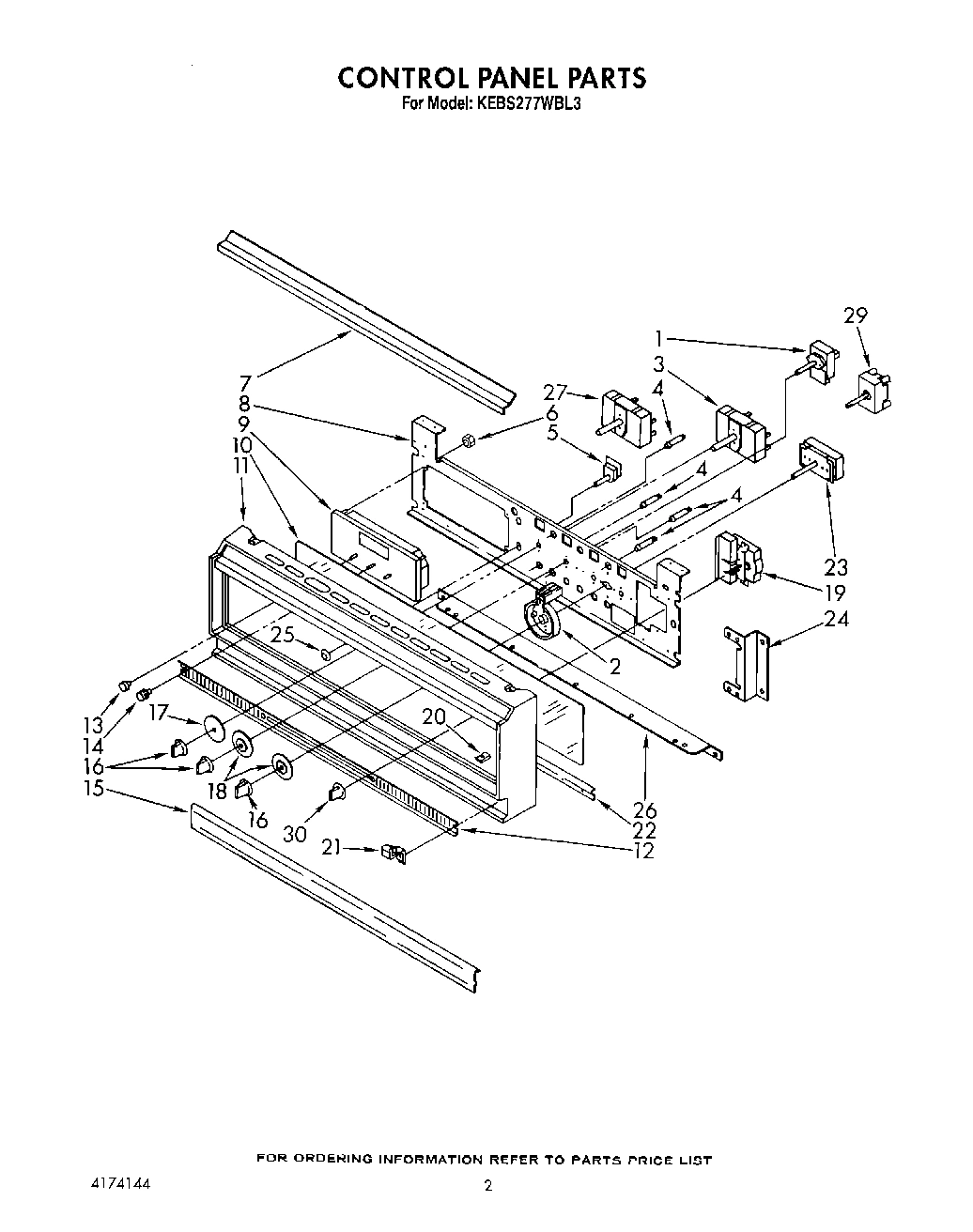 02 - CONTROL PANEL, LIT/OPTIONAL
