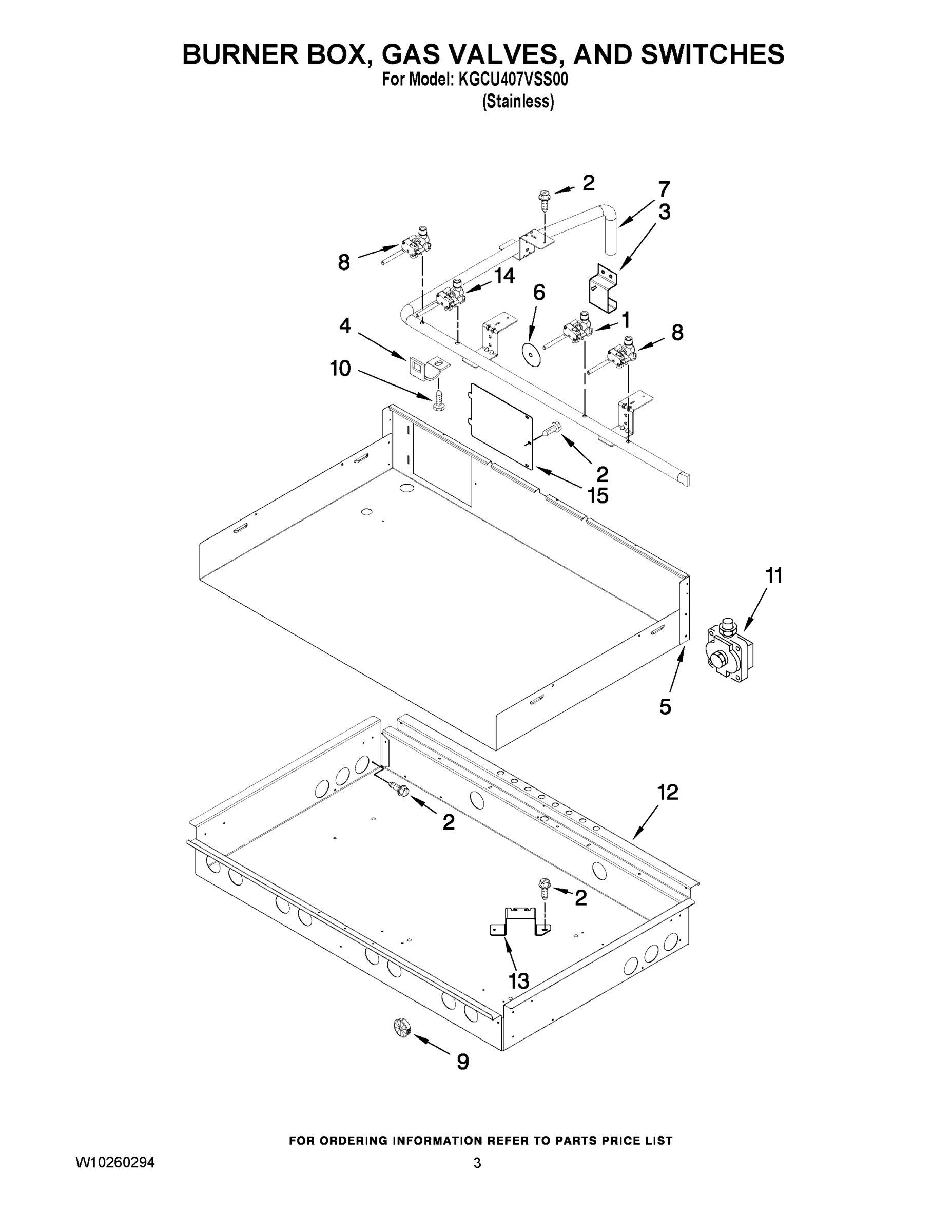 02 - BURNER BOX, GAS VALVES, AND SWITCHES