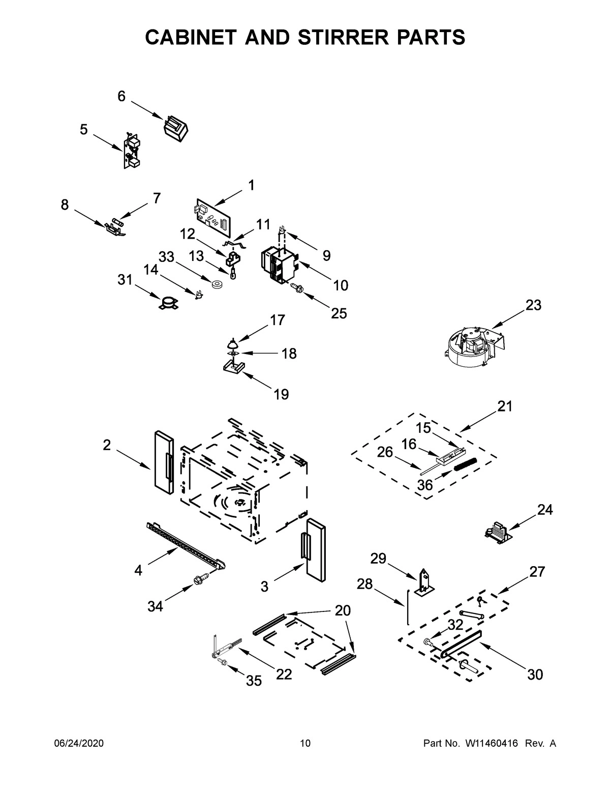 06 - CABINET AND STIRRER PARTS