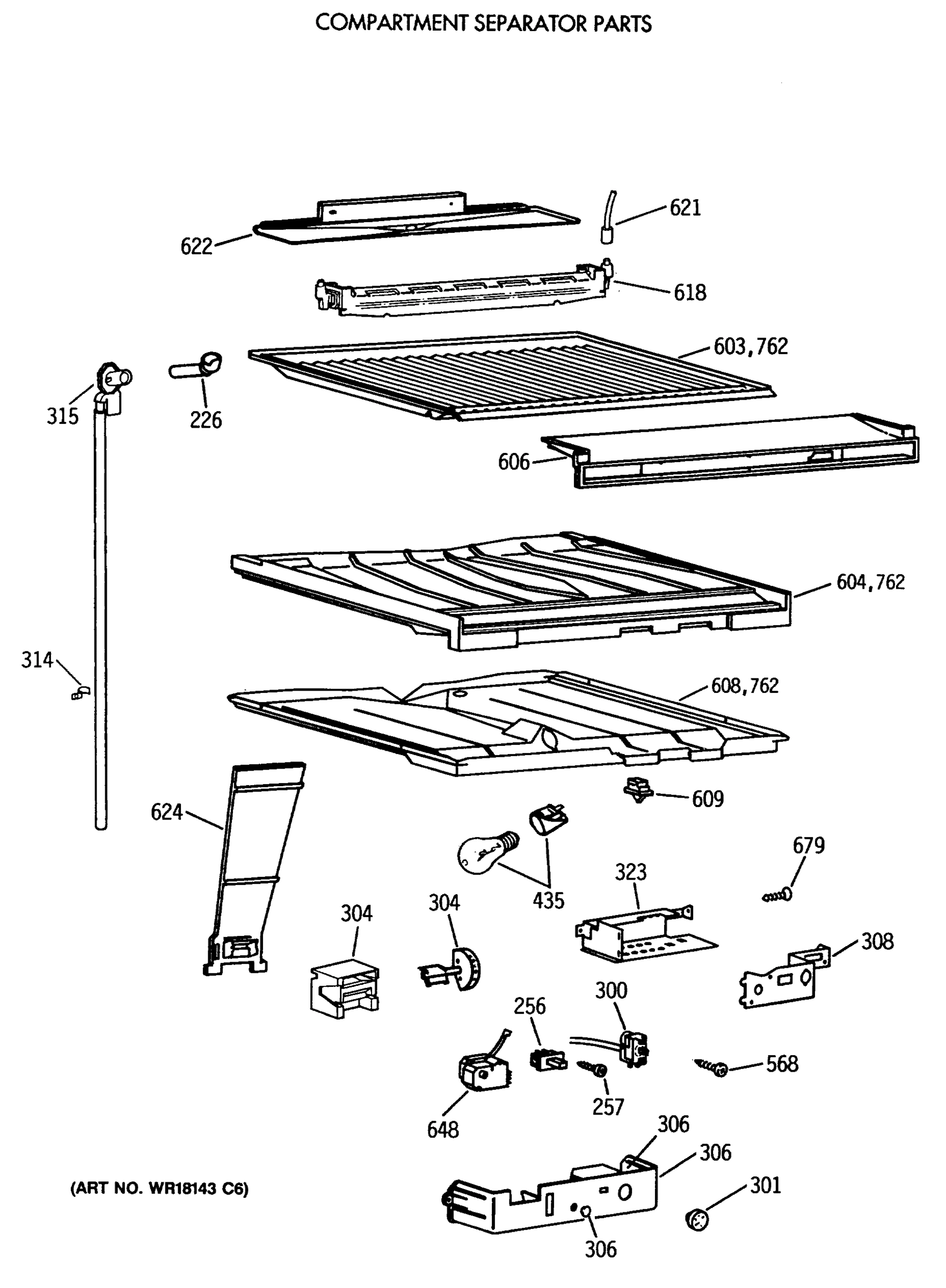 COMPARTMENT SEPARATOR PARTS