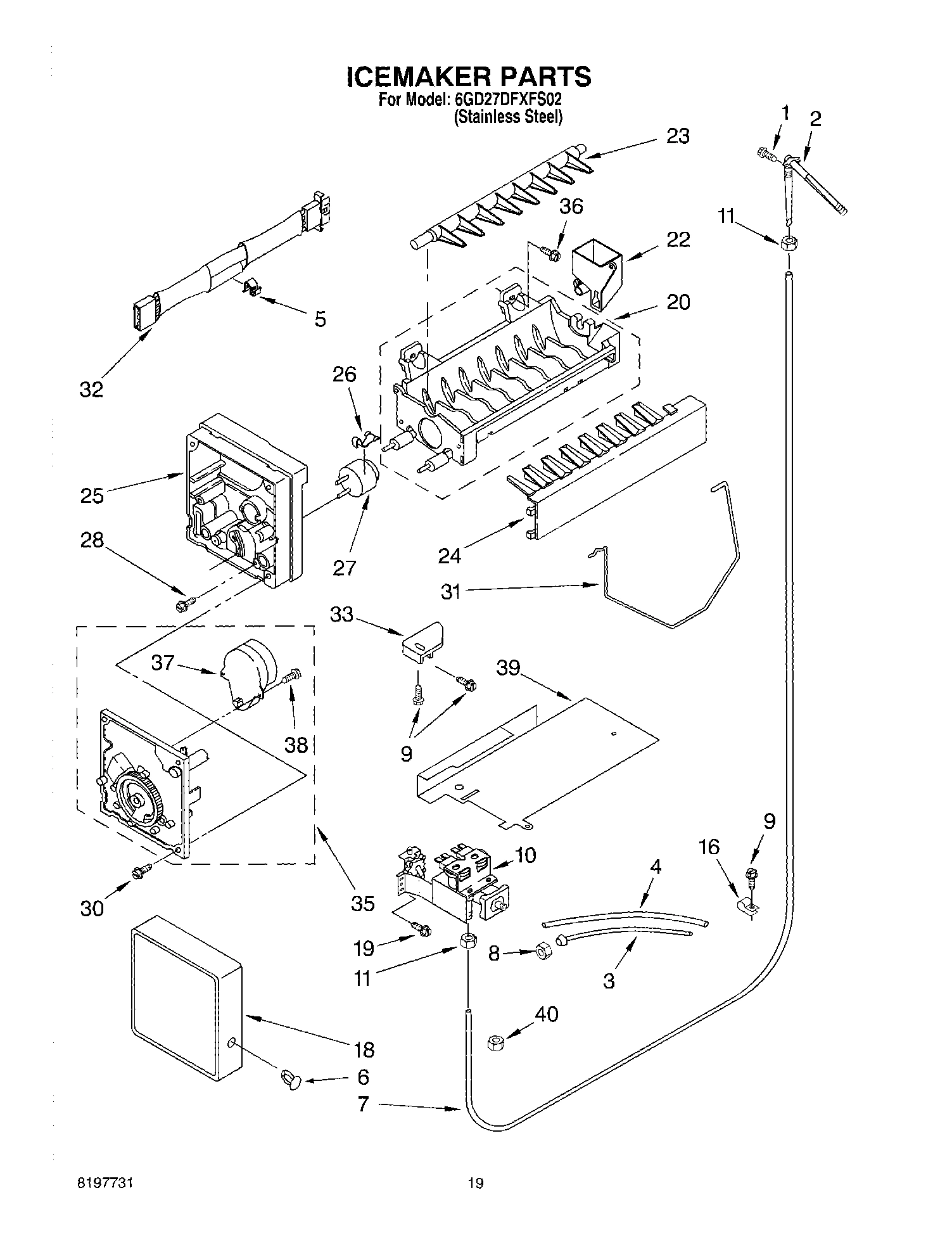 12 - ICEMAKER, OPTIONAL