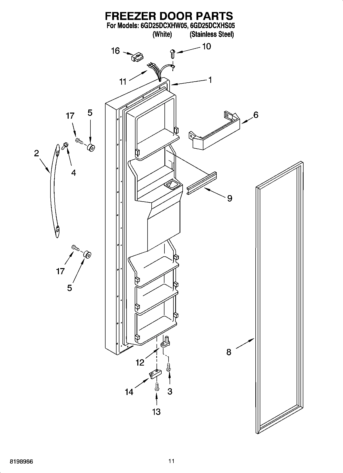 07 - FREEZER DOOR PARTS